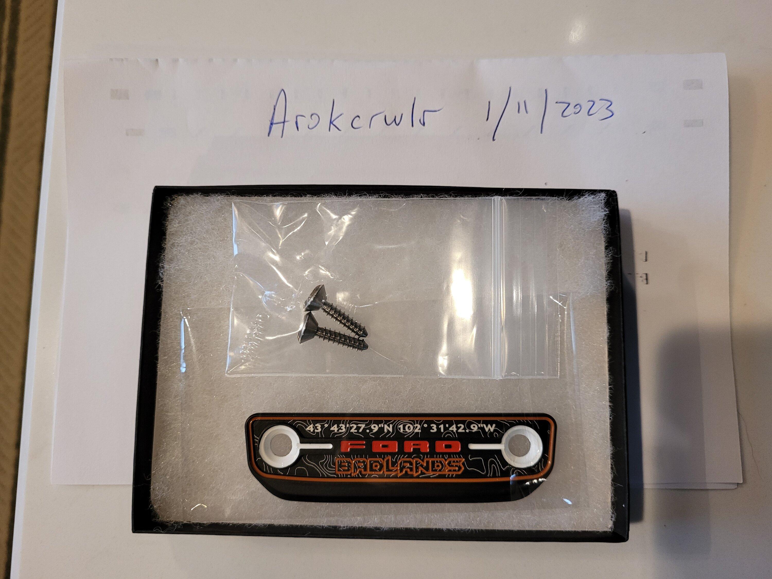 Ford Bronco Archetype Racing Badlands Console Plate 20230111_141436