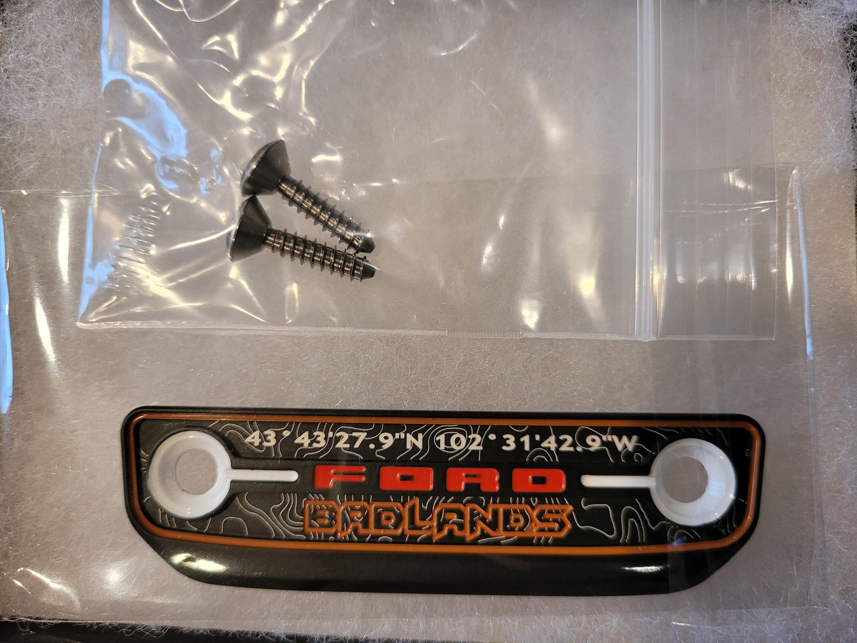 Ford Bronco Archetype Racing Badlands Console Plate 20230111_141447