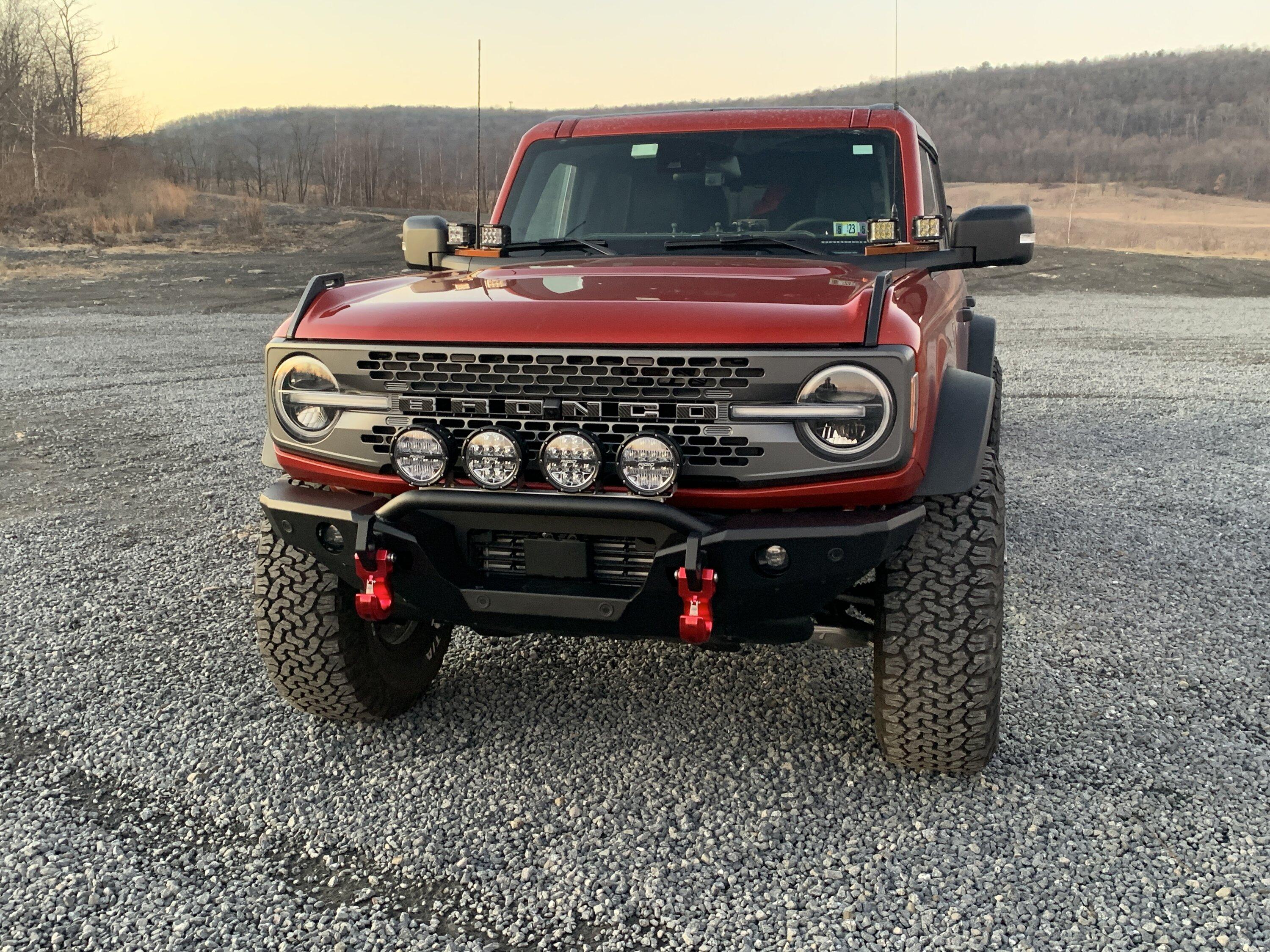Ford Bronco HAVOC Steel Bender Front Bumper Installed D62D3B41-1B67-49FC-9F83-4D45E220A2AD