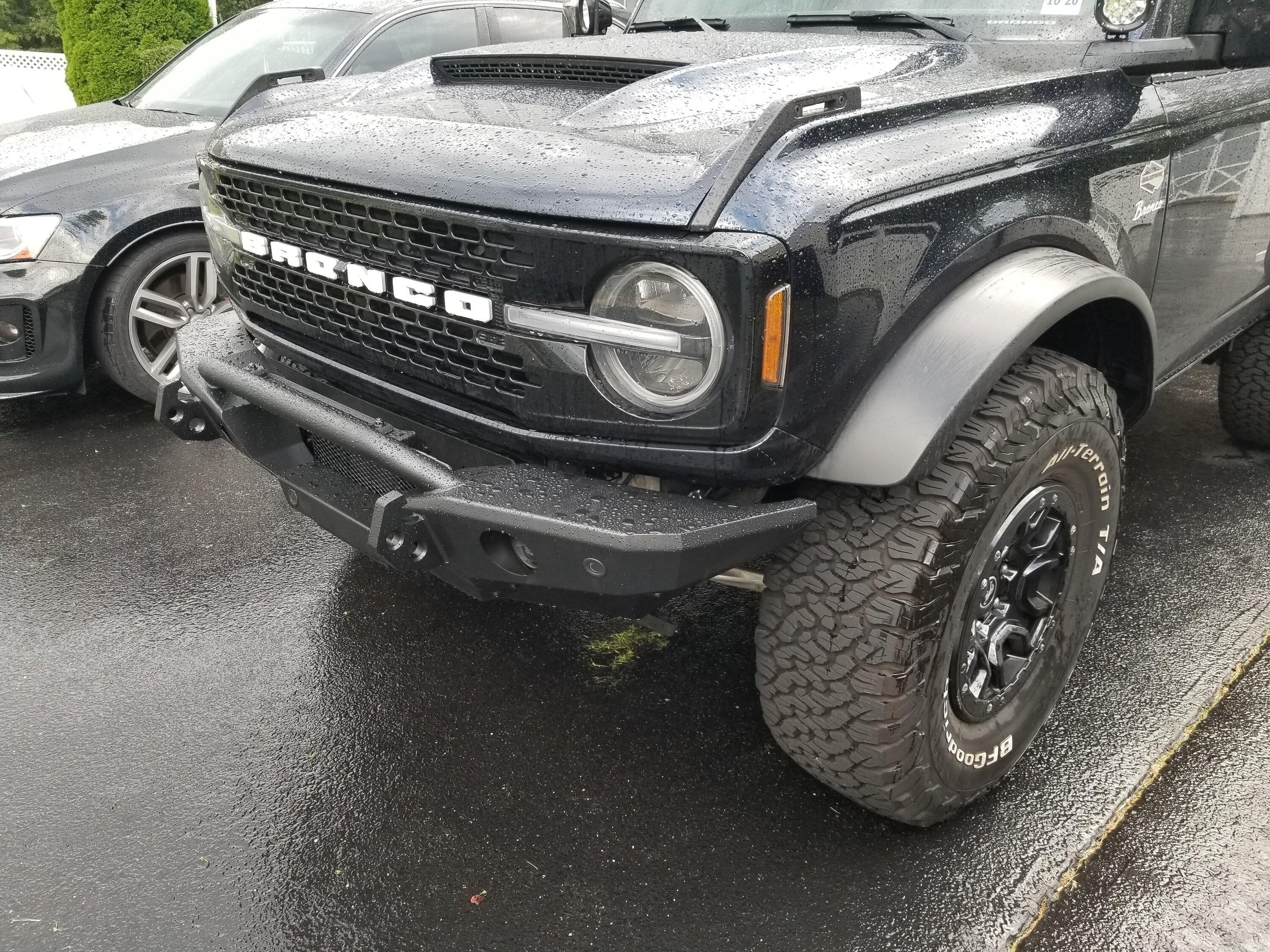 Ford Bronco HAVOC Steel Bender Front Bumper Installed 20220925_164643