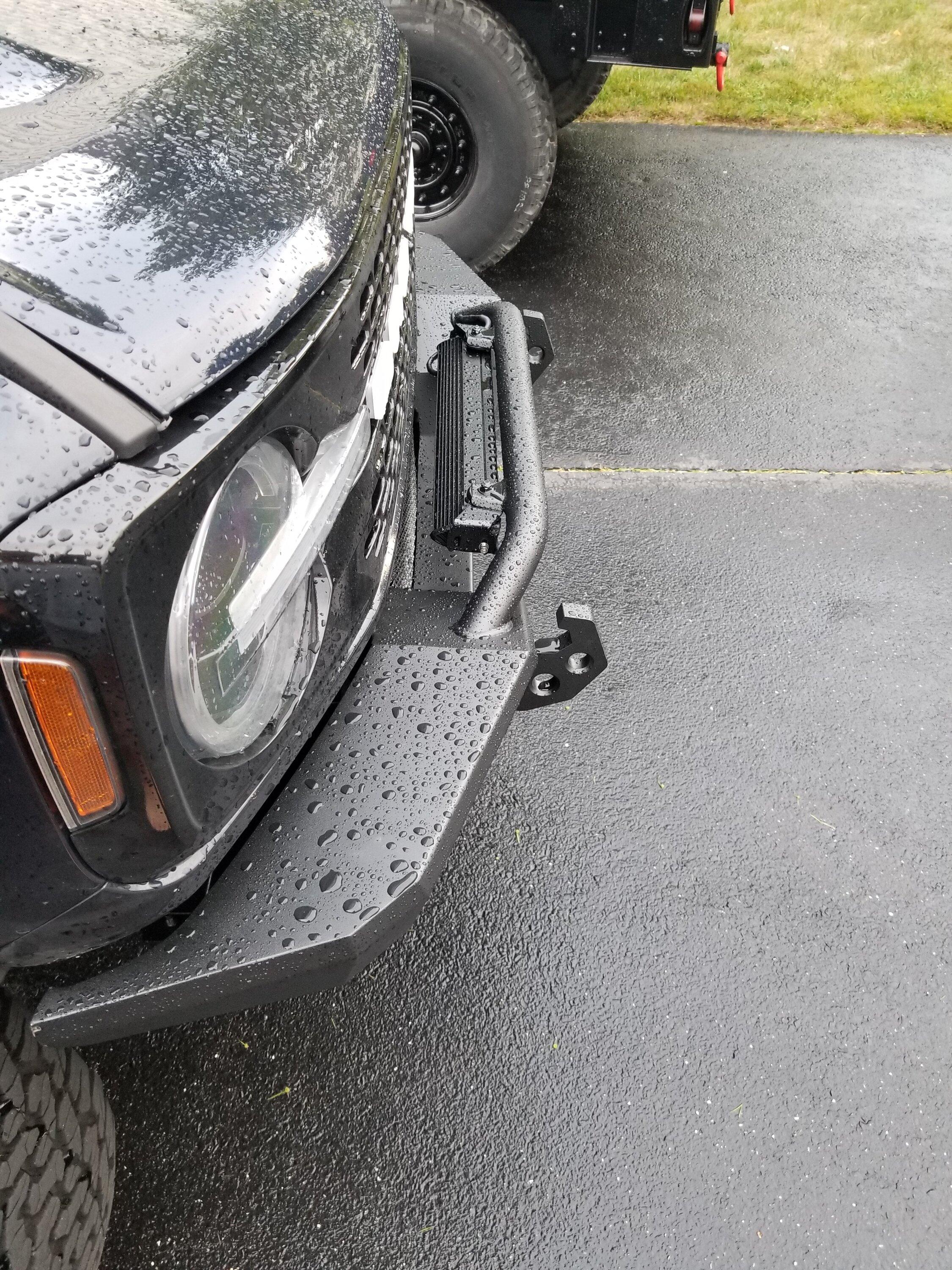 Ford Bronco HAVOC Steel Bender Front Bumper Installed 20220925_182123