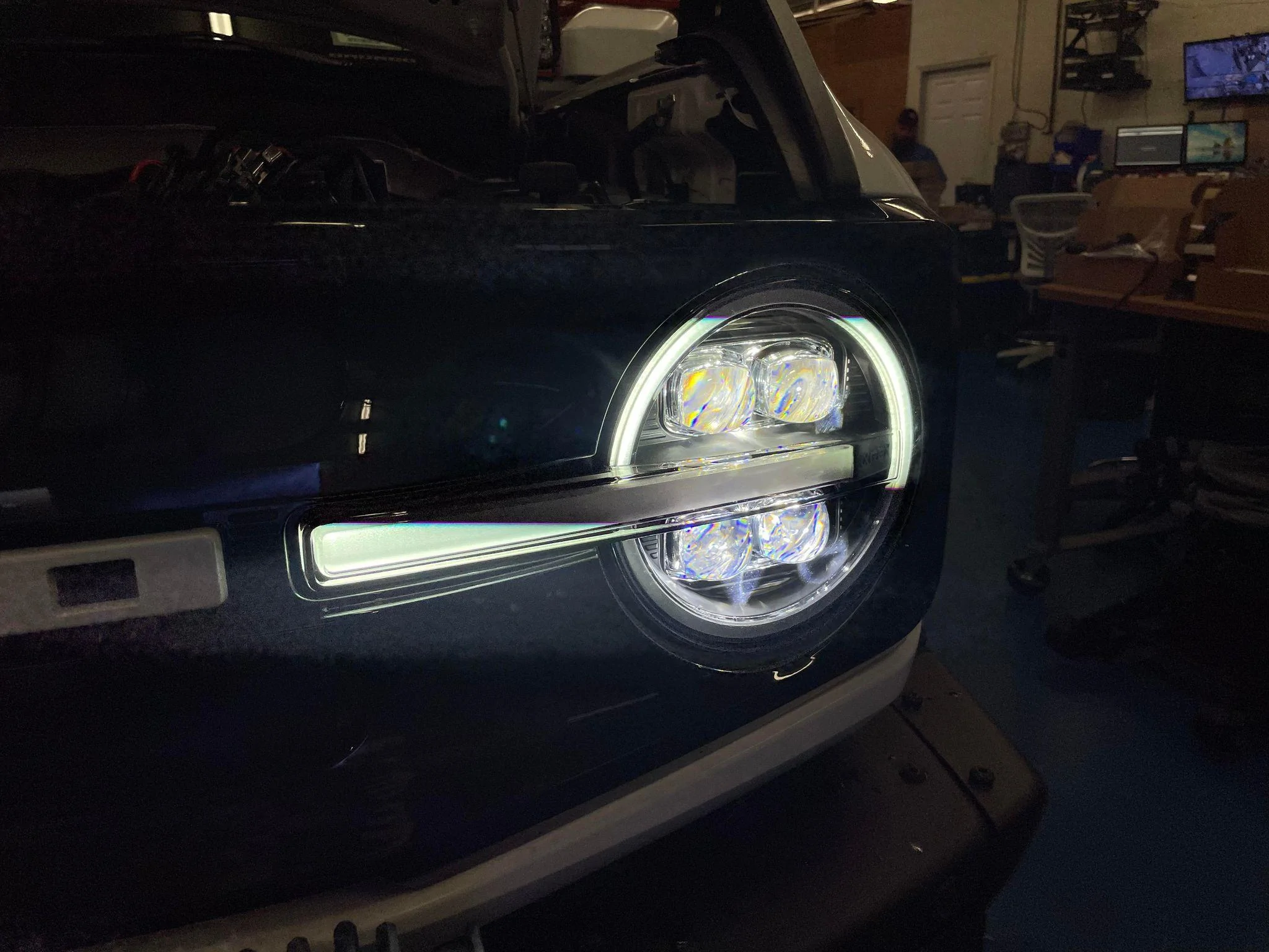 Ford Bronco Morimoto XRGB vs. Alpharex NOVA Headlights - real world comparison w/ photos Alpha-ON
