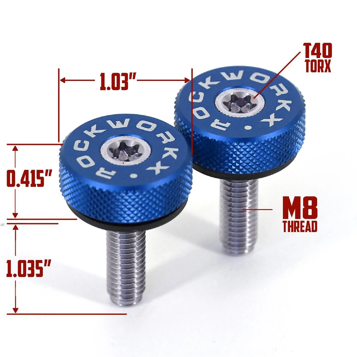 Ford Bronco ROCKWORKX tool-less Hardtop Bolts Rockworkx_Torx-T40_2DR_Sizing