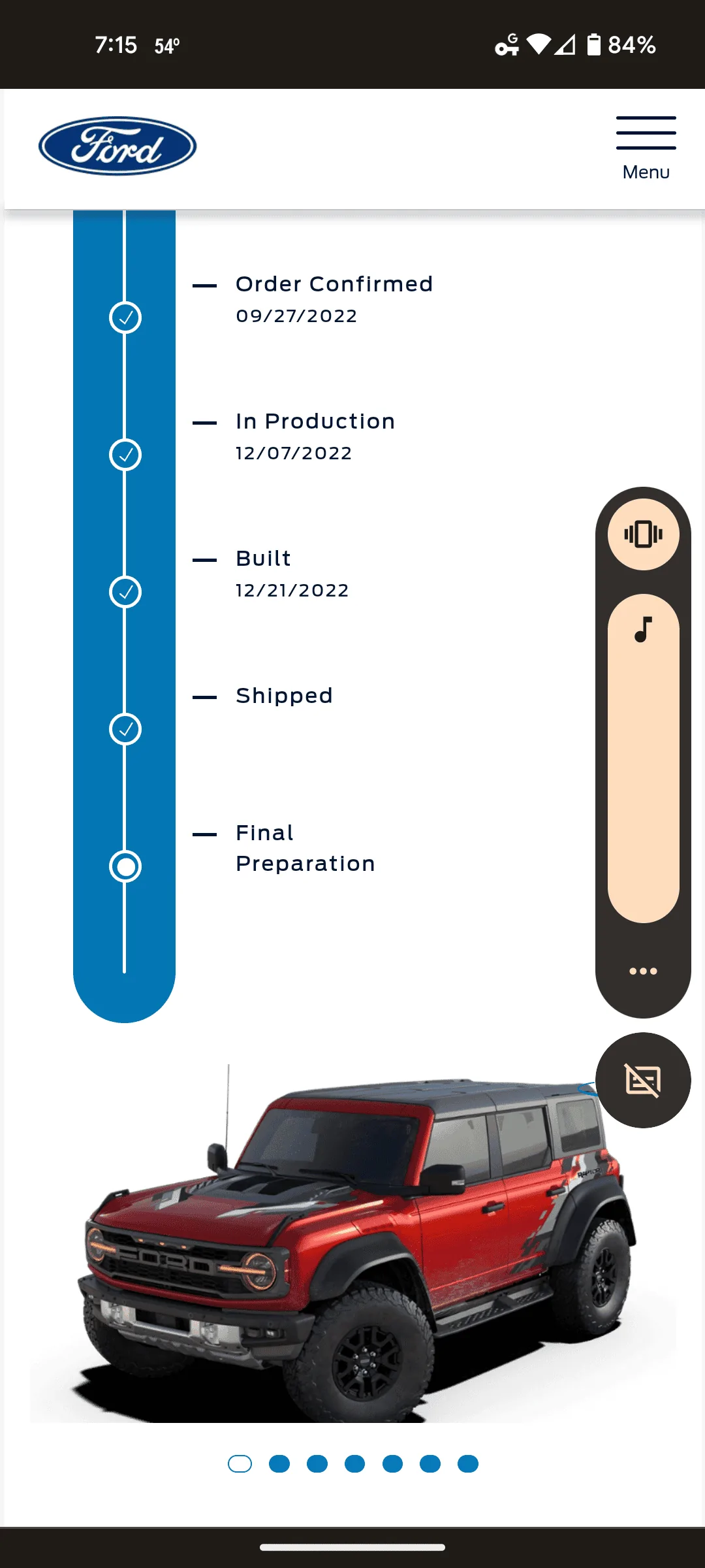 Ford Bronco 12/5/2022 Build week with spreadsheet Screenshot_20230112-191512
