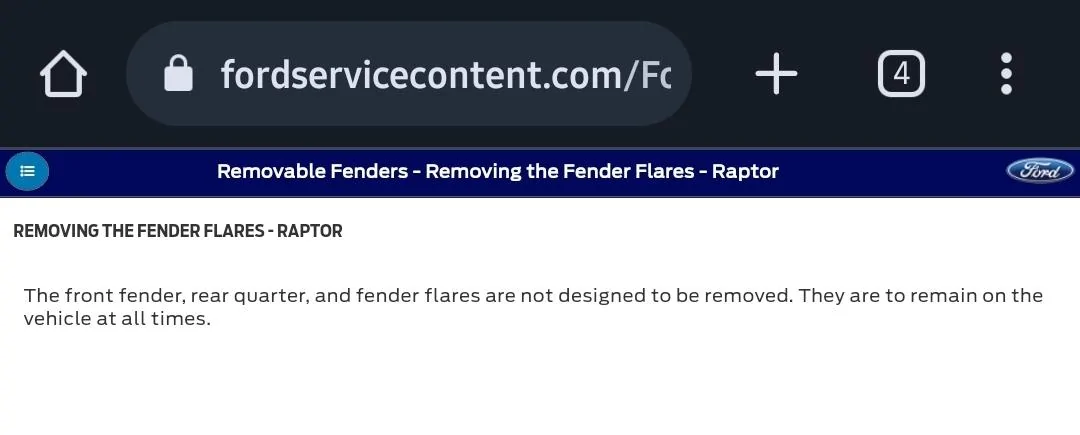 Ford Bronco Fender removal for Bronco Raptor - instructions / guide? Screenshot_20230112_215542_Chrom