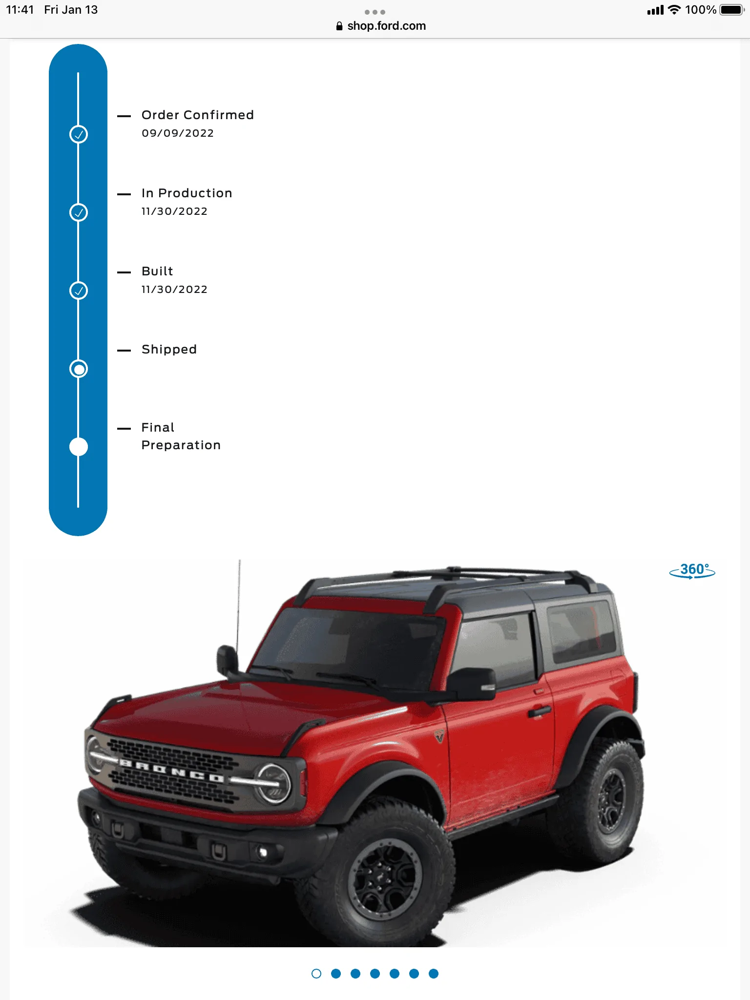 Ford Bronco 11/28/2022 Build Week 33793F3B-4A94-4D67-BF05-FA7F07741F95
