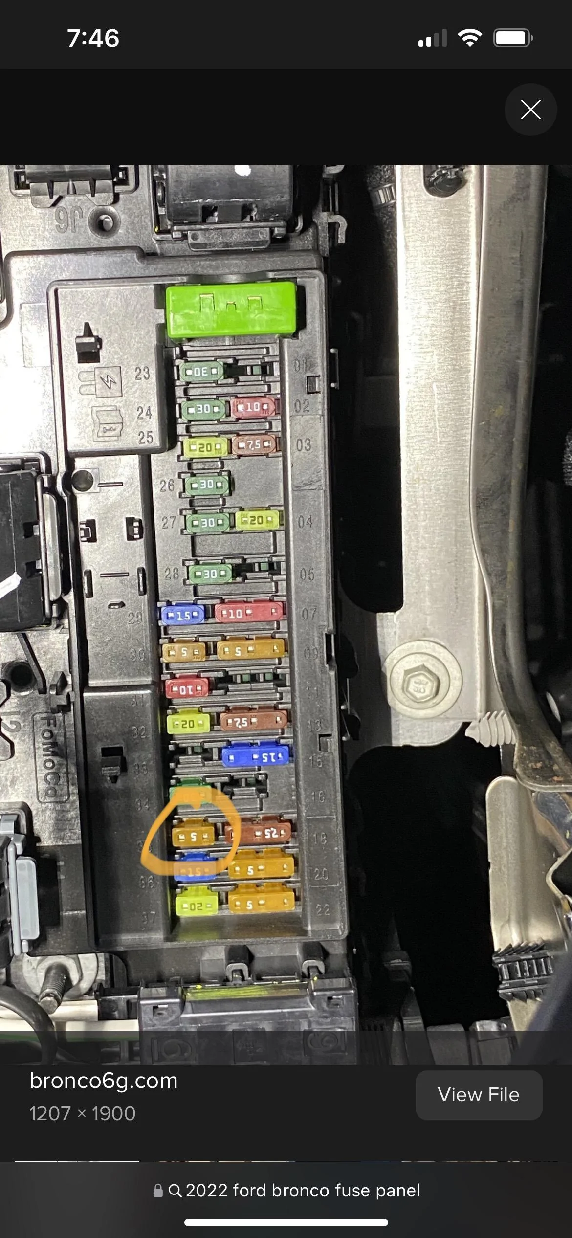 Ford Bronco Fuse tap not fitting in fusebox 10D55E80-15A9-47A3-A589-1A1D30A7101D