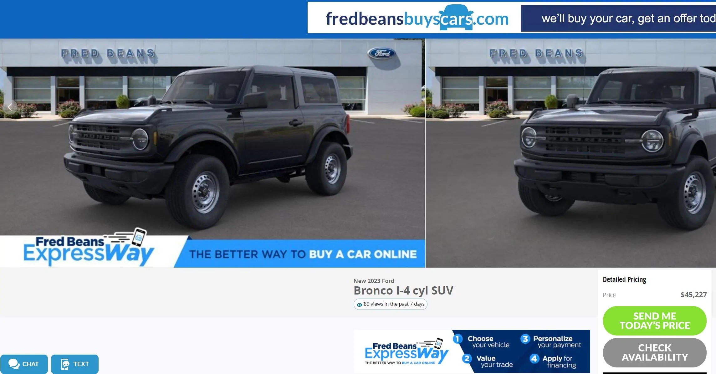 Ford Bronco 2 Door Base Bronco 4 cyl only 46k! AE4VzPY