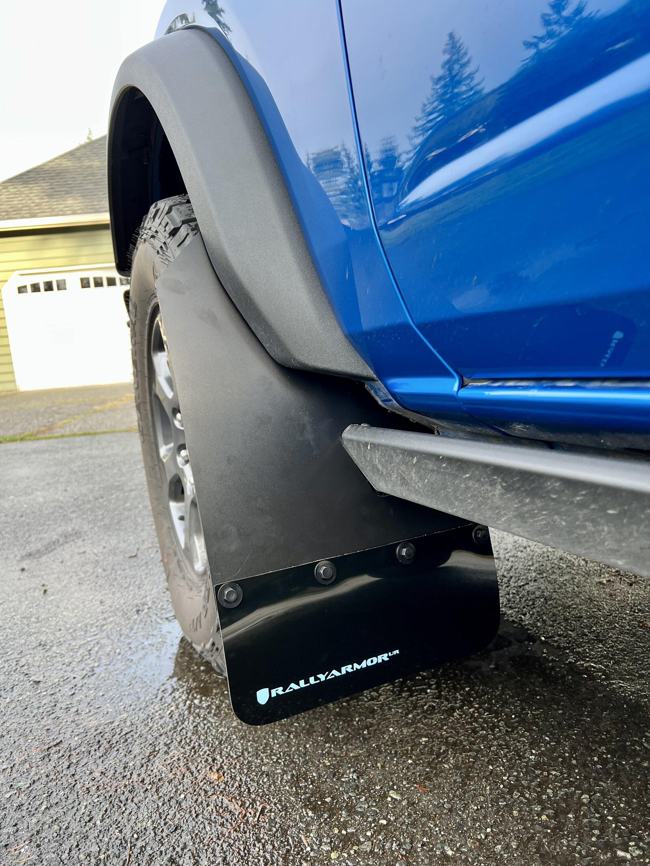 Ford Bronco Rally Armor Mud Flaps on Black Diamond A41E2662-9122-44A8-BF39-8A97827978AF