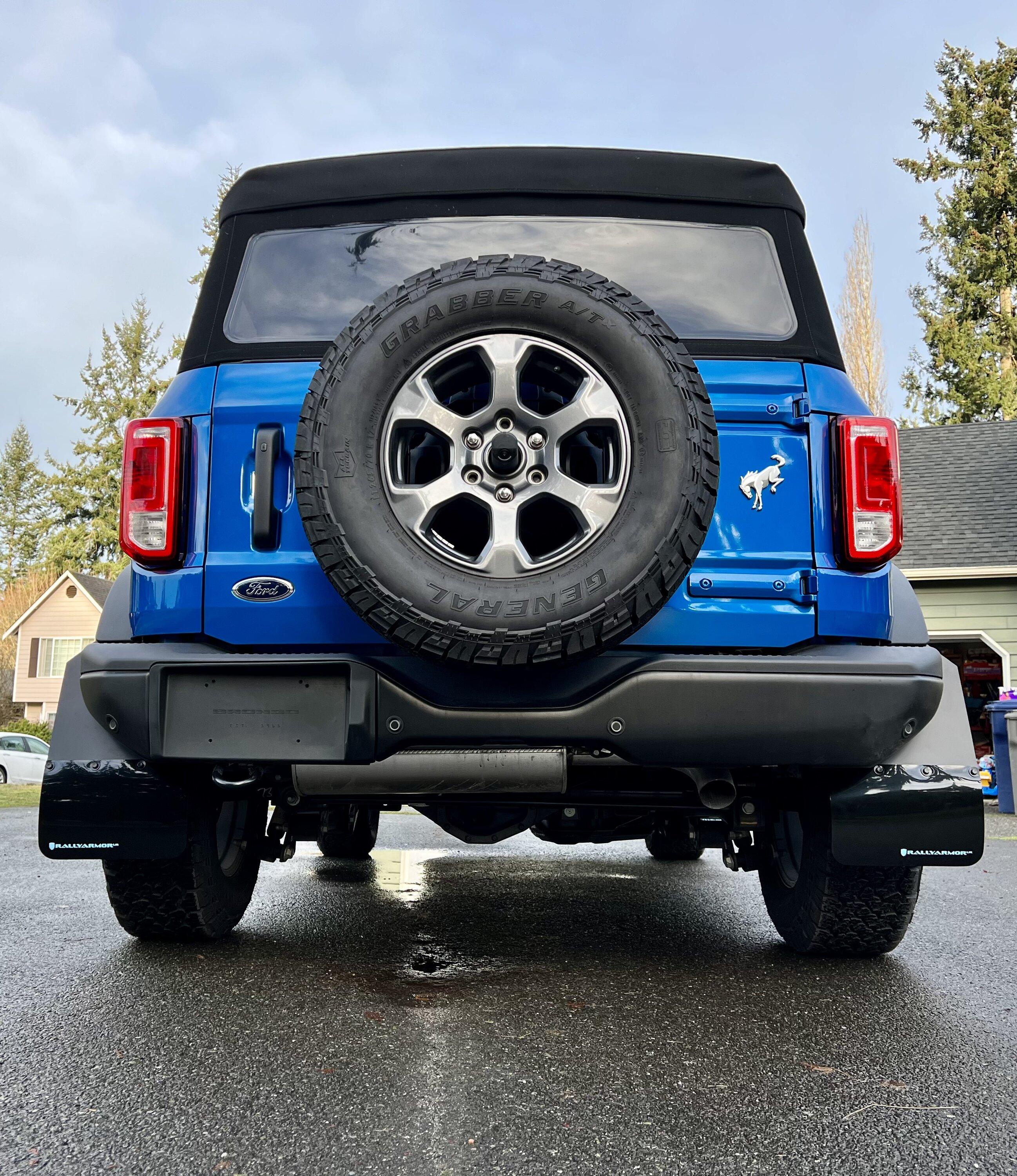 Ford Bronco Rally Armor Mud Flaps on Black Diamond 5C61EE6B-B66A-43D7-8907-2C139A397D57