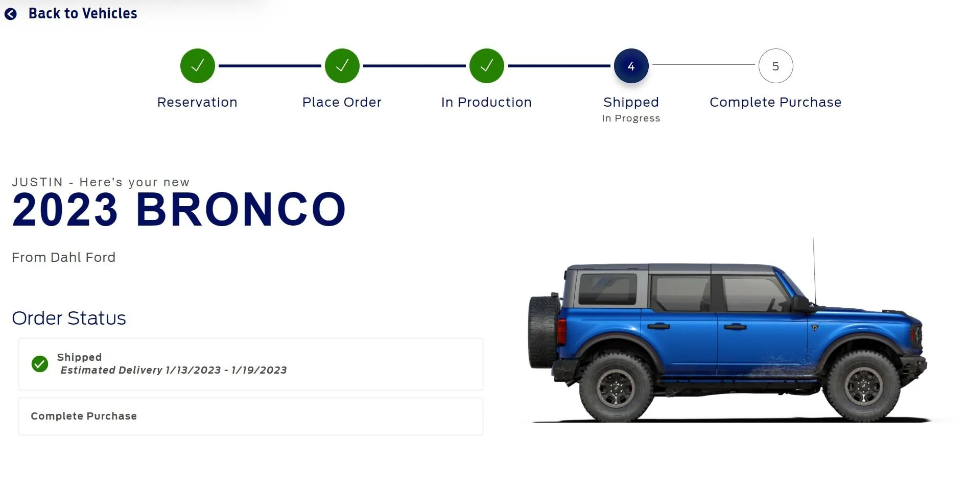 Ford Bronco 11/14/22 Build Week - w/Spreadsheet 1