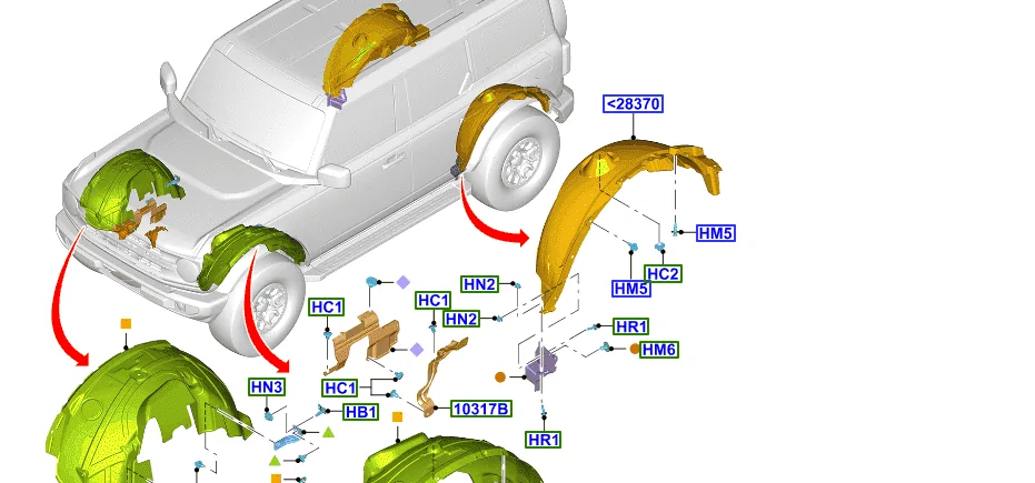 Ford Bronco Minor Fender Damage....Help with part(s) 1673897958492
