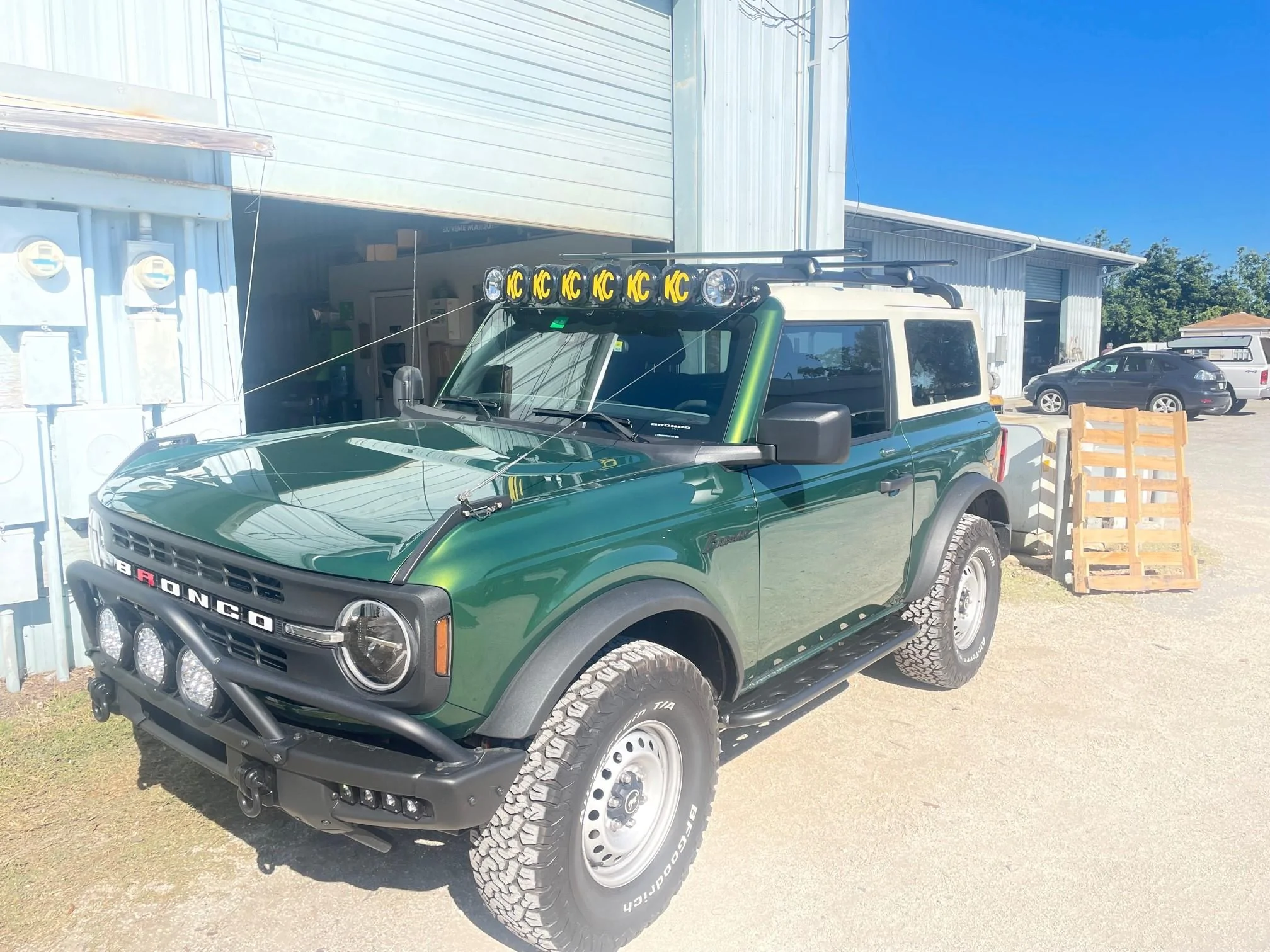 Ford Bronco Base Eruption Green & Line-X White Top Throwback Build, keeping the Steelies srq1-jpg
