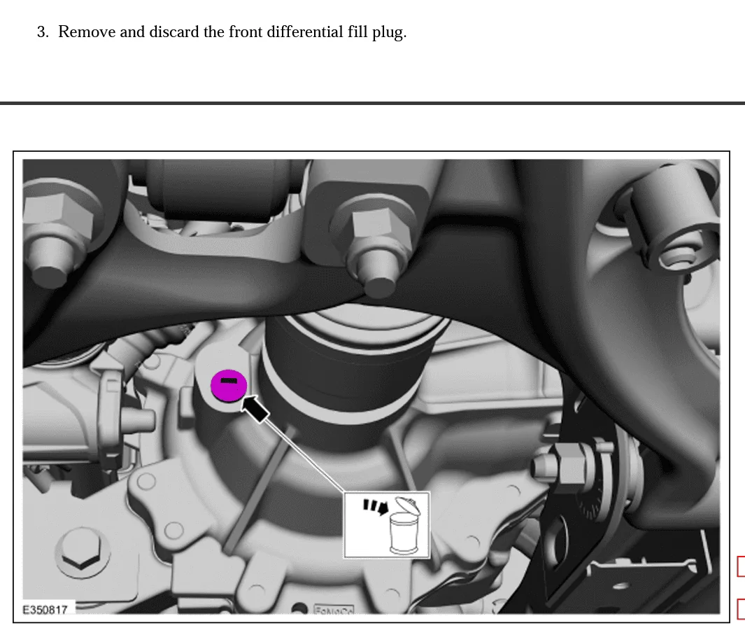 Ford Bronco Front and Rear Diff Service: Drain and Fill Plug? 1673916729340