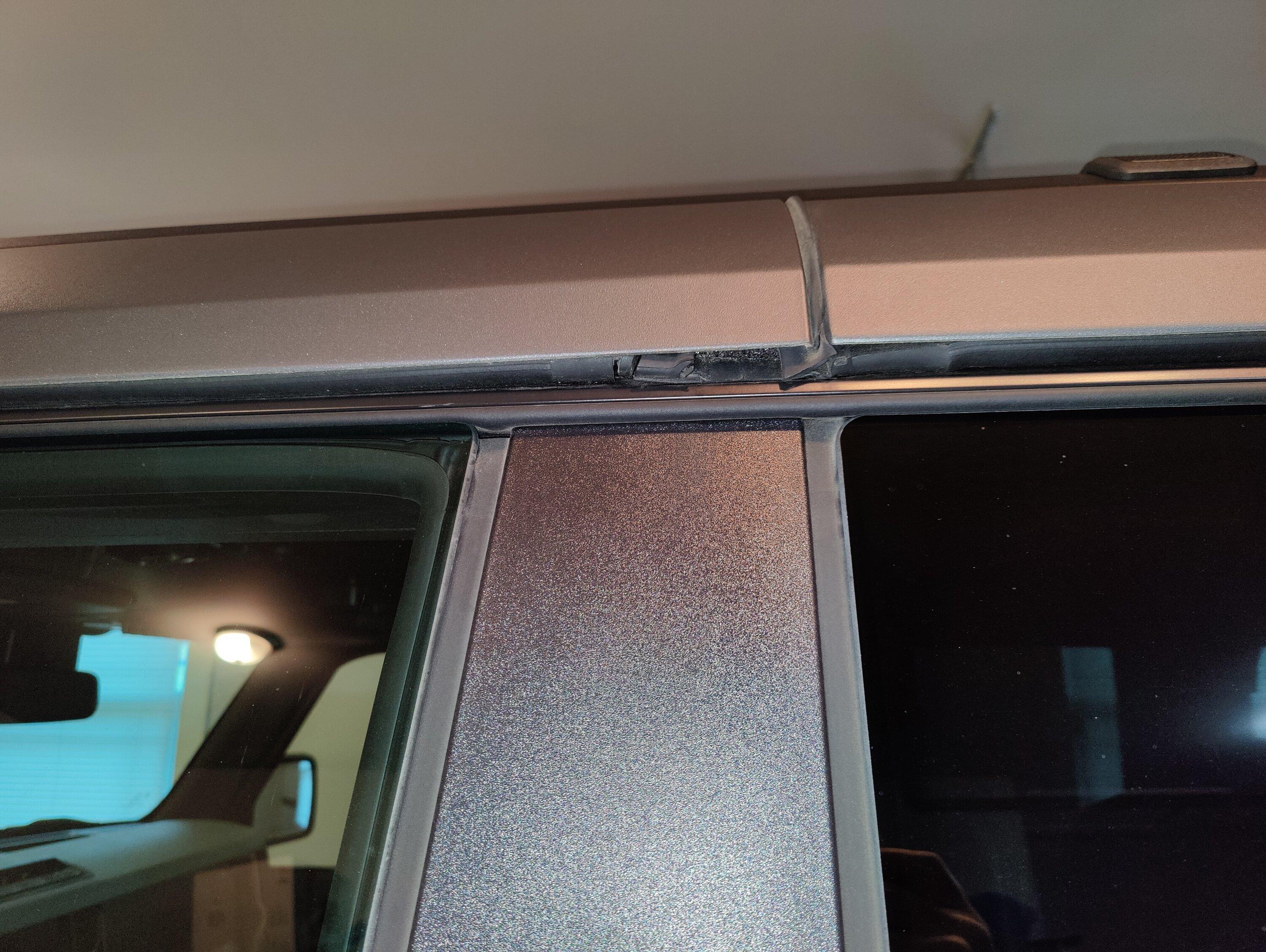 Ford Bronco found leak inside roof IMG_20230116_140956