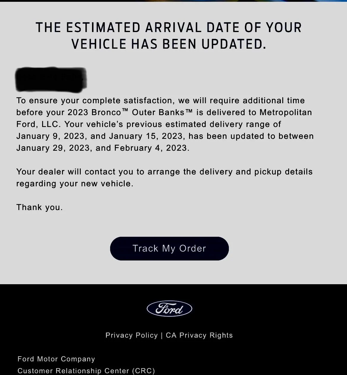 Ford Bronco 11/21/2022 Build Week w/Spreadsheet 7D3AD619-EC5E-4DE2-A7E1-08C211886D35