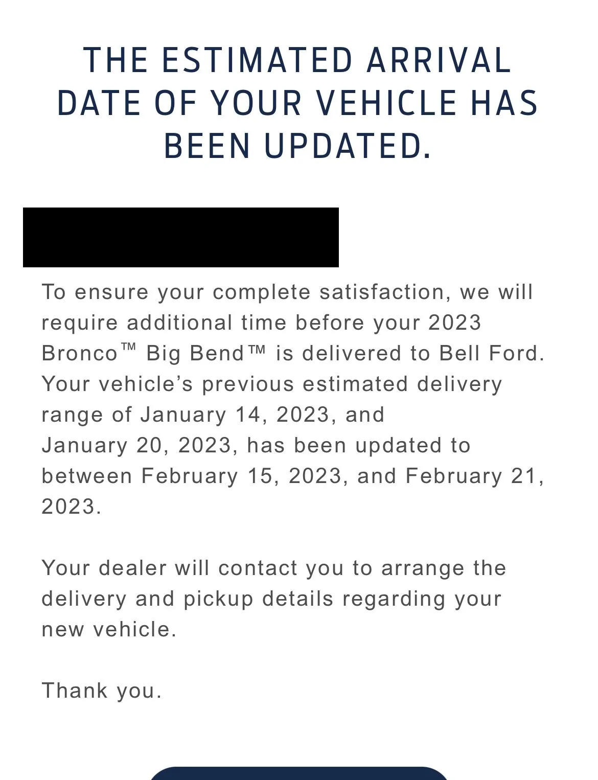 Ford Bronco 12/5/2022 Build week with spreadsheet B582D74B-0DAD-4C93-B1DF-1119A230FAC6