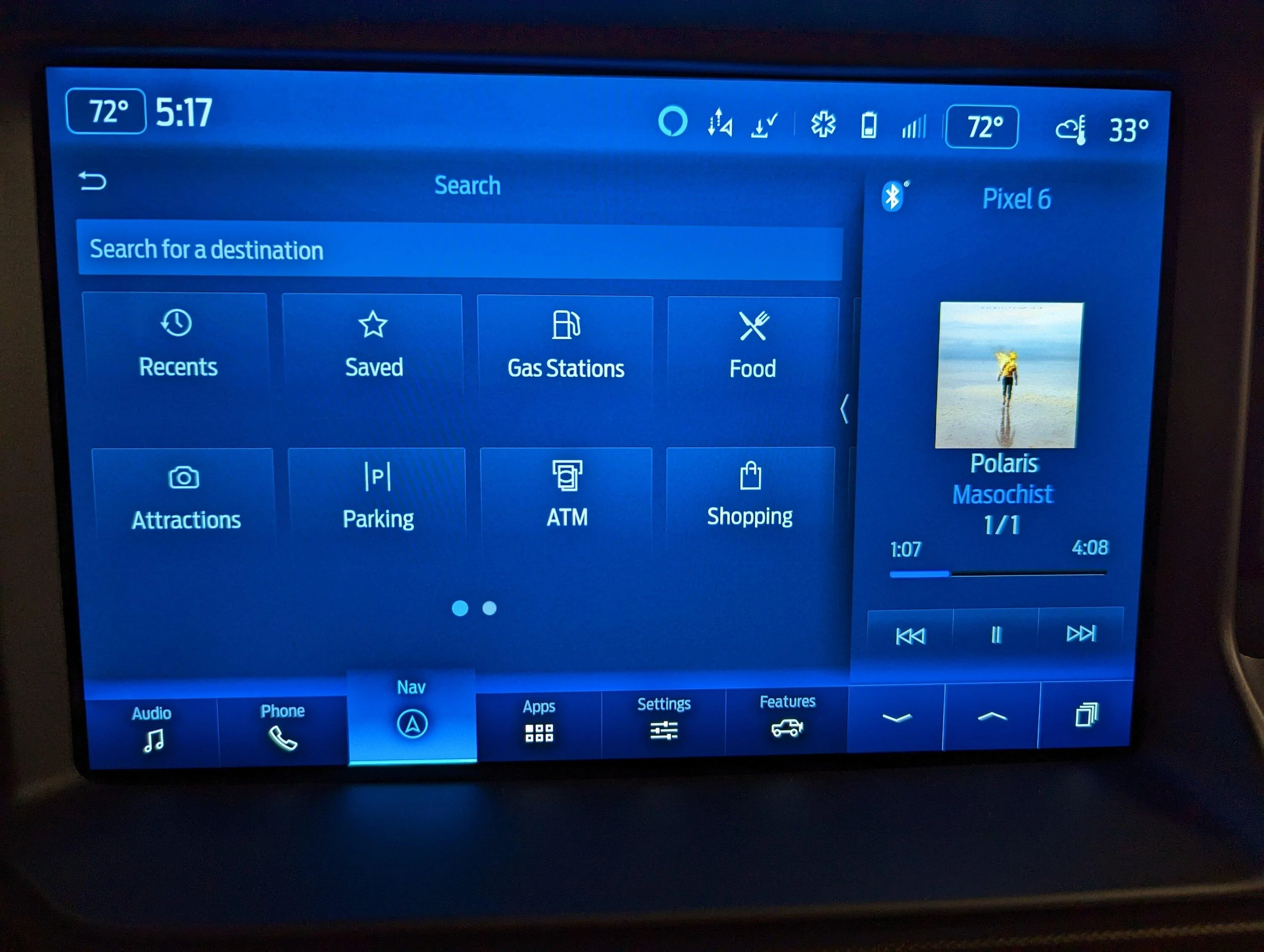 Ford Bronco Album Art on Sync 4 PXL_20230118_231813729