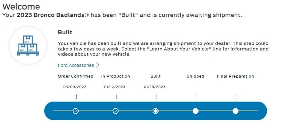 Ford Bronco 12/19/2022 build week group Screenshot 2023-01-19 081604