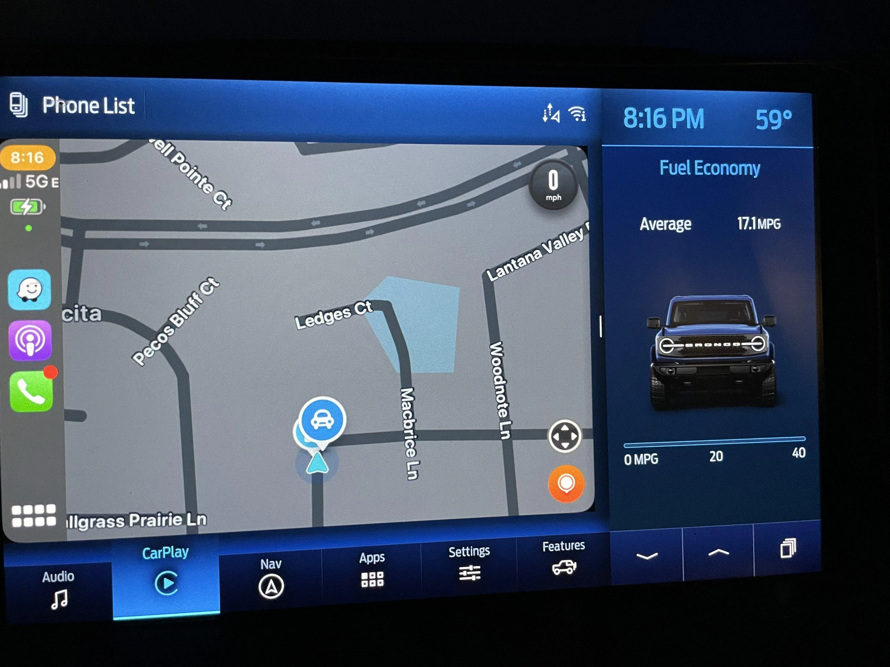 Ford Bronco Apple CarPlay in Full Screen F39C06E6-B62D-4217-8240-D9EAA2C00729