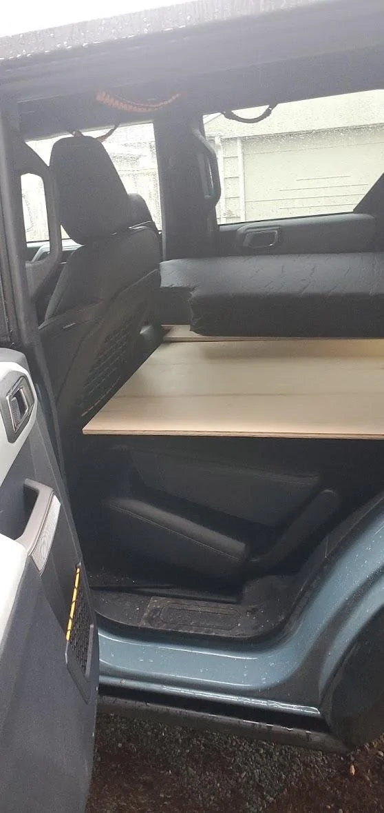 Ford Bronco My Custom 4 Door Sleeping Platform Design -- feedback? 20230115_125025