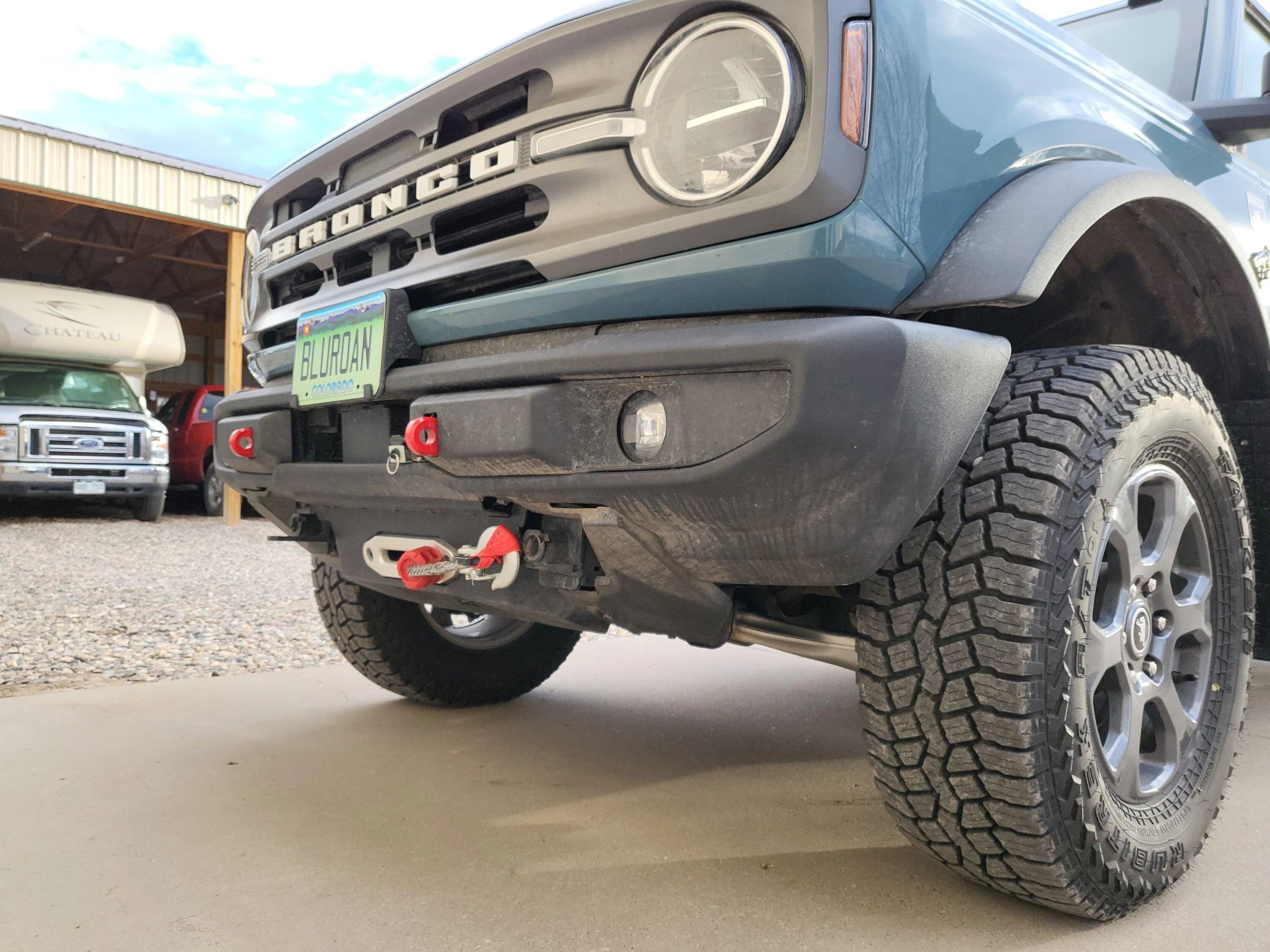 Ford Bronco flat tow bracket for Blue Ox tow bar ...std bumper base Bronco 20230114_160158_004