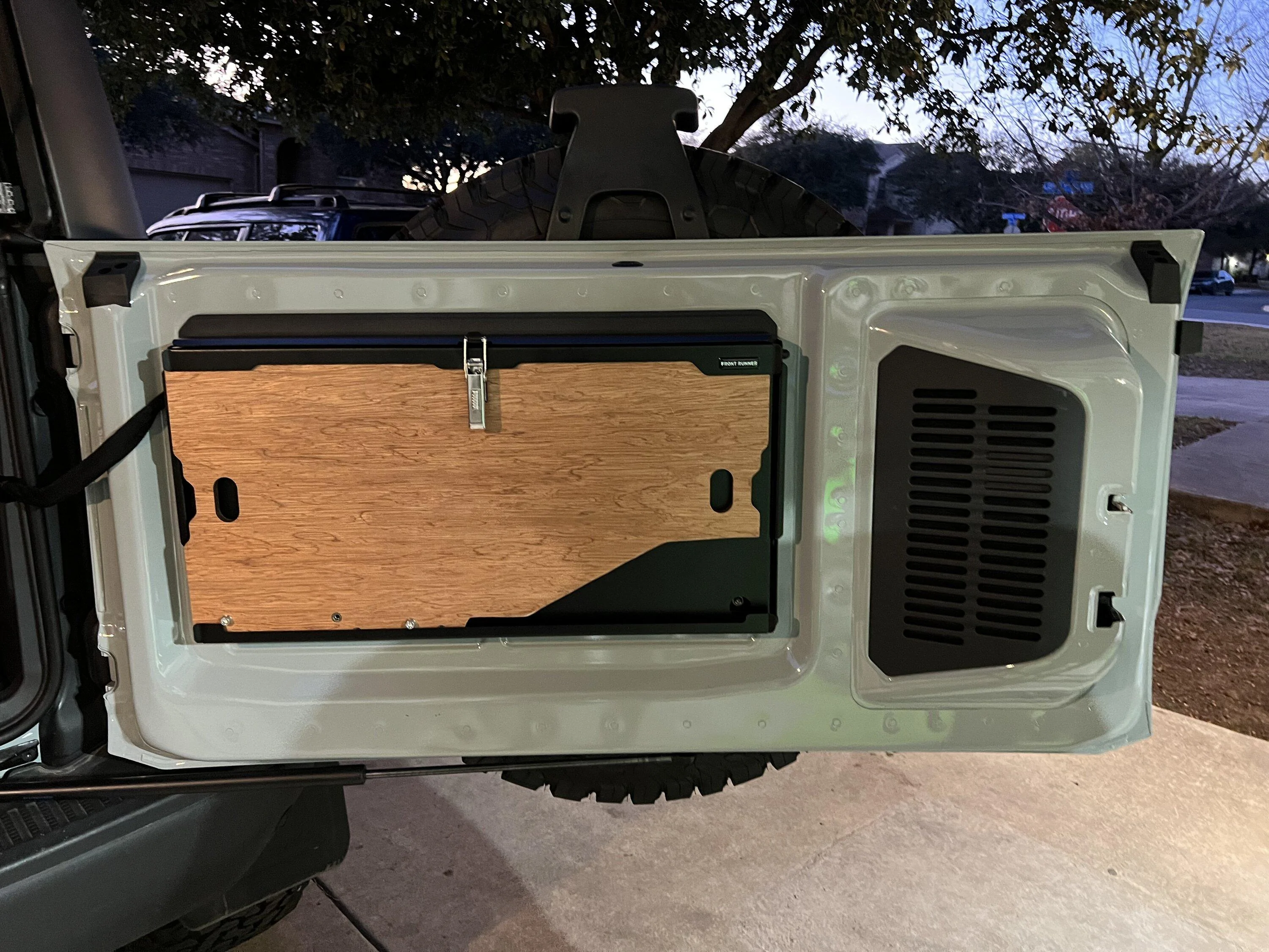 Ford Bronco Goose gear tailgate table installed! A5C5BA92-950C-4FF5-96A4-399D6A25C3CA
