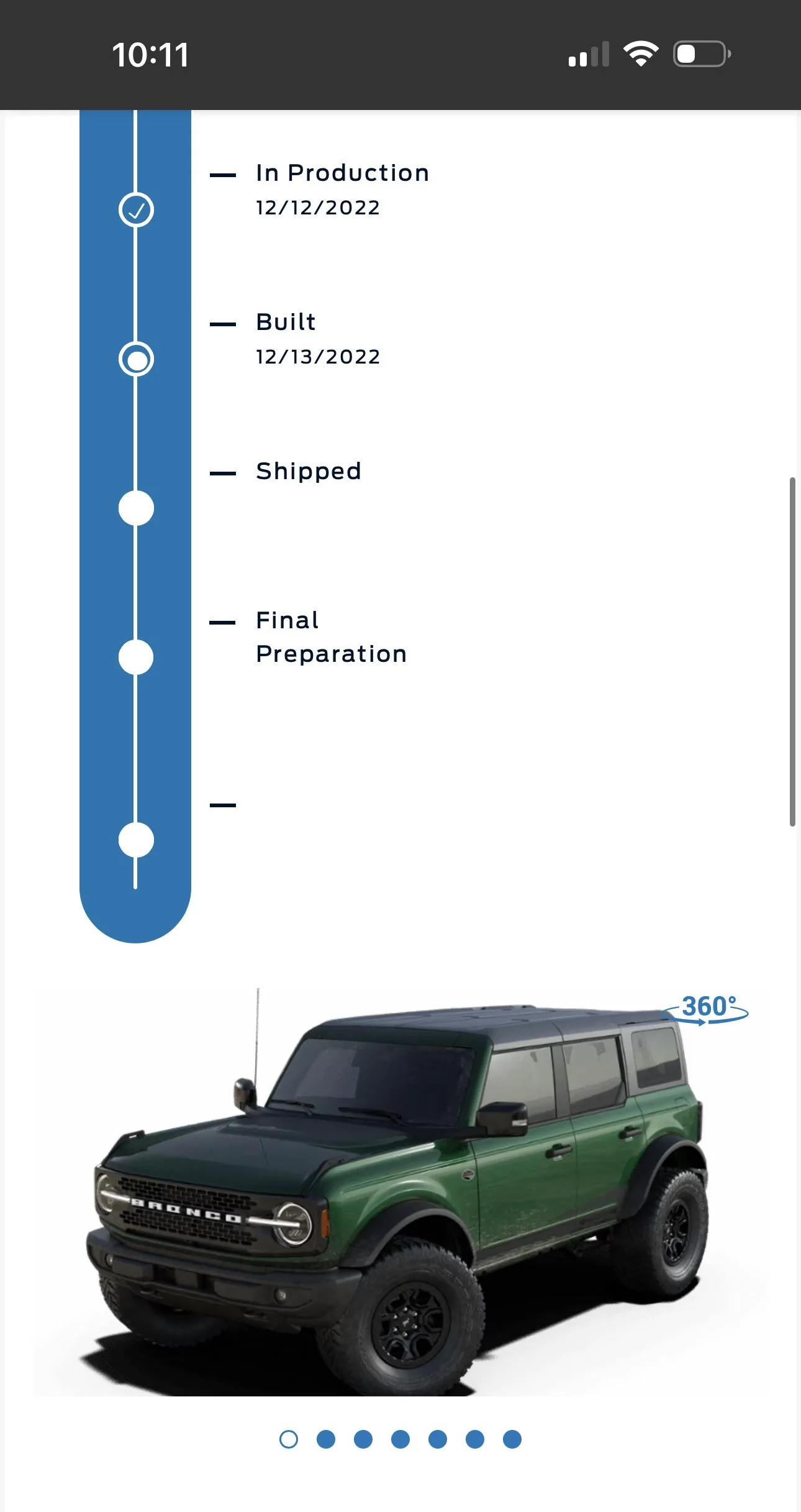 Ford Bronco 12/12/2022 build week with spreadsheet 7B080BDC-B755-47A3-8C69-D24A7F2BCF34