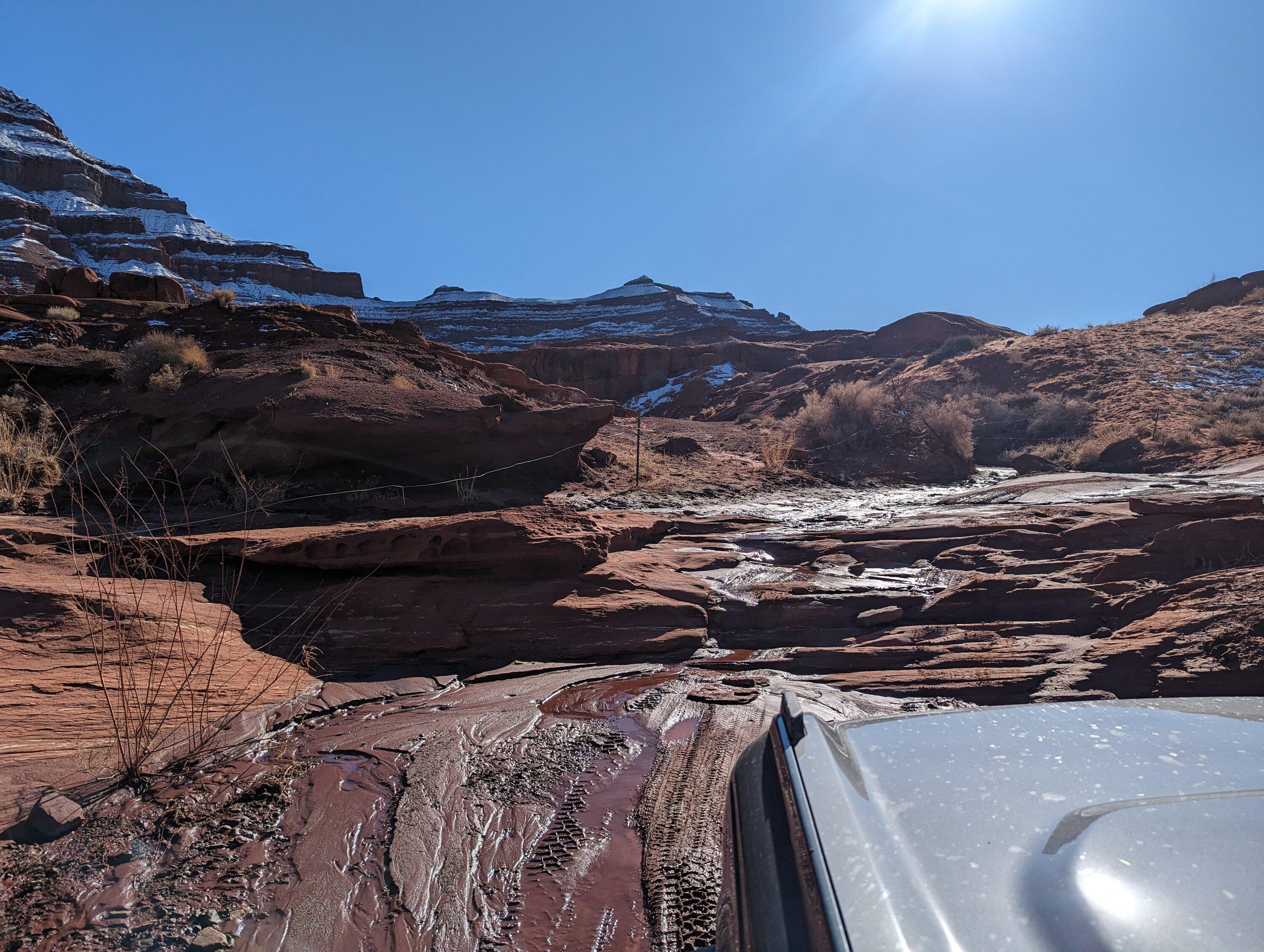 Ford Bronco Moab this past weekend - creeping through Chicken Corners [video] PXL_20230121_210054998