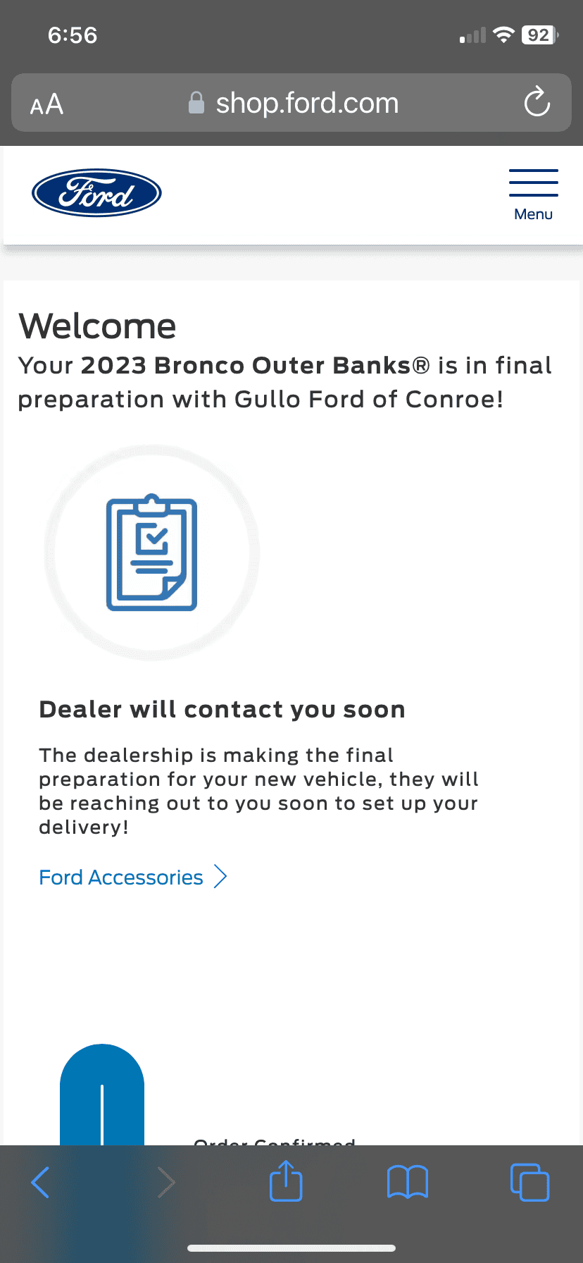 Ford Bronco 12/19/2022 build week group C759F8ED-193D-41FB-B74B-3545D3FF56FC