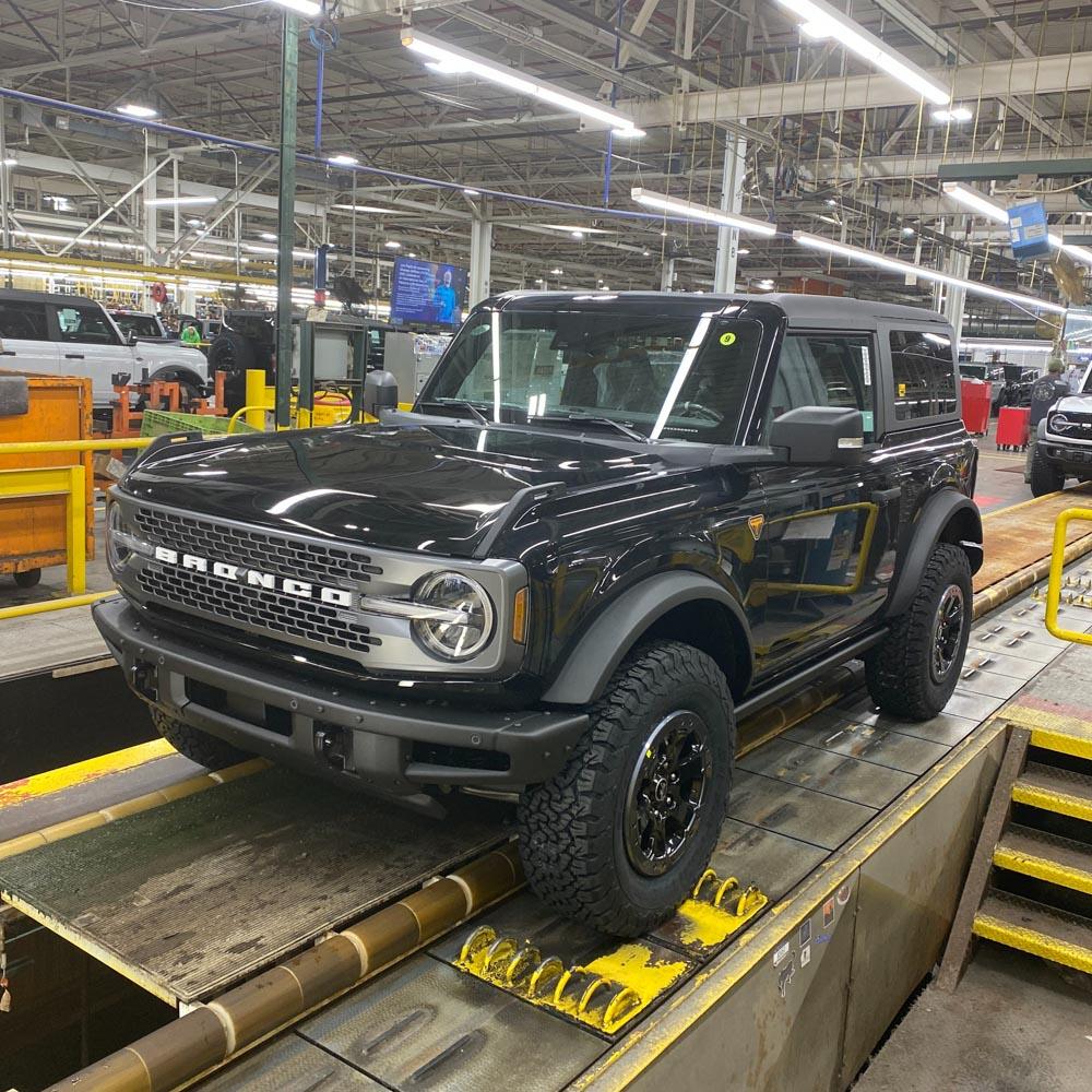 Ford Bronco 12/5/2022 Build week with spreadsheet image