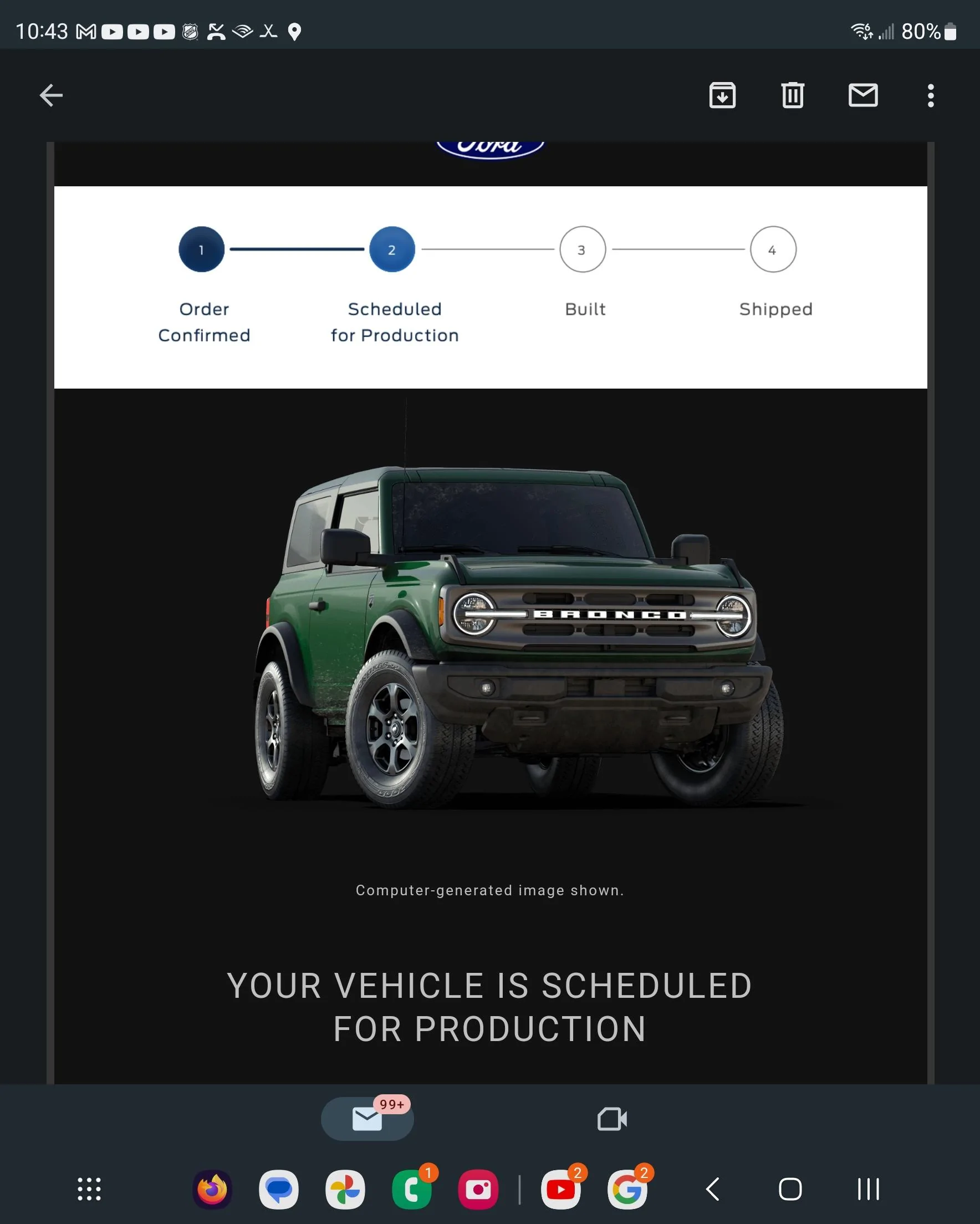 Ford Bronco Scheduling this week? Screenshot_20230126_104319_Gmail
