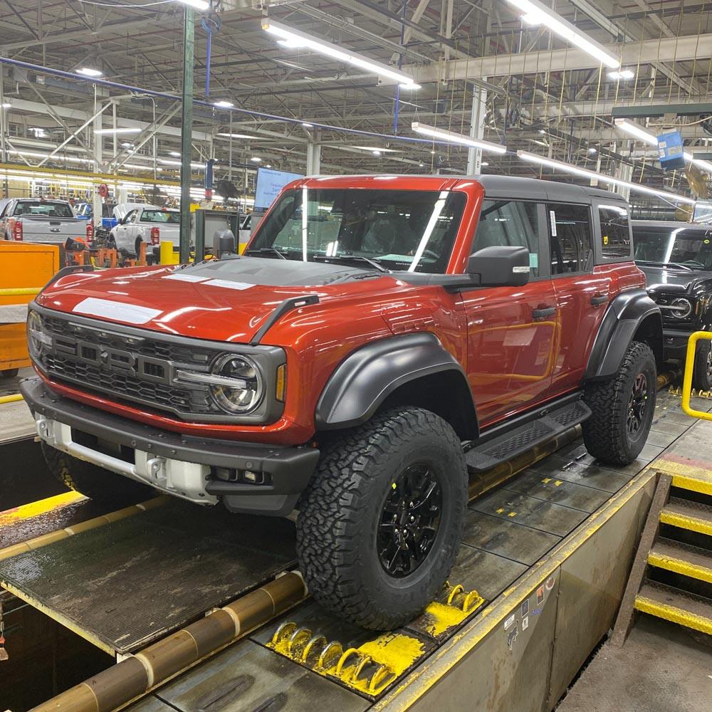 Ford Bronco 12/5/2022 Build week with spreadsheet assemblylinephoto