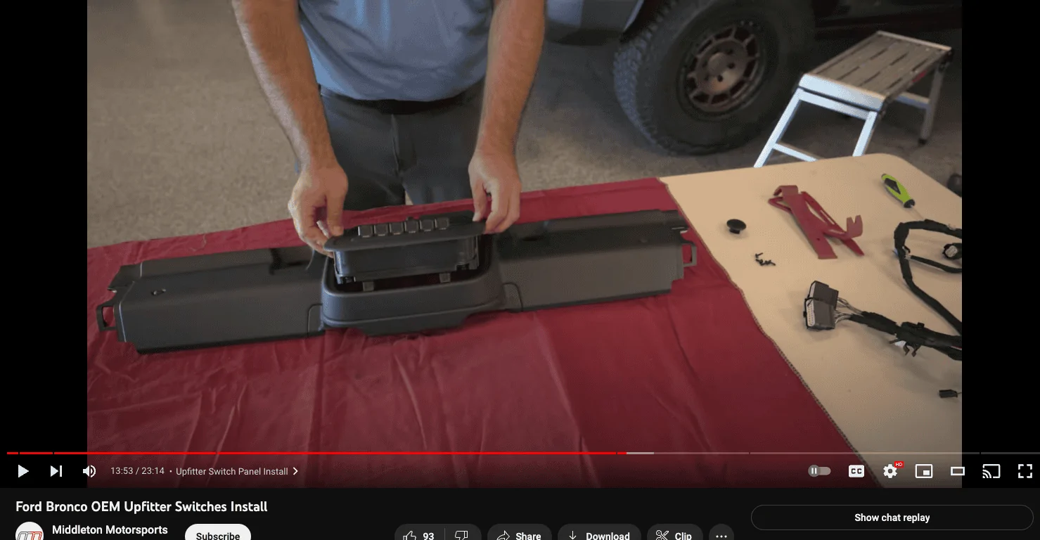 Ford Bronco Mounting Near AUX Switches 1674755896956