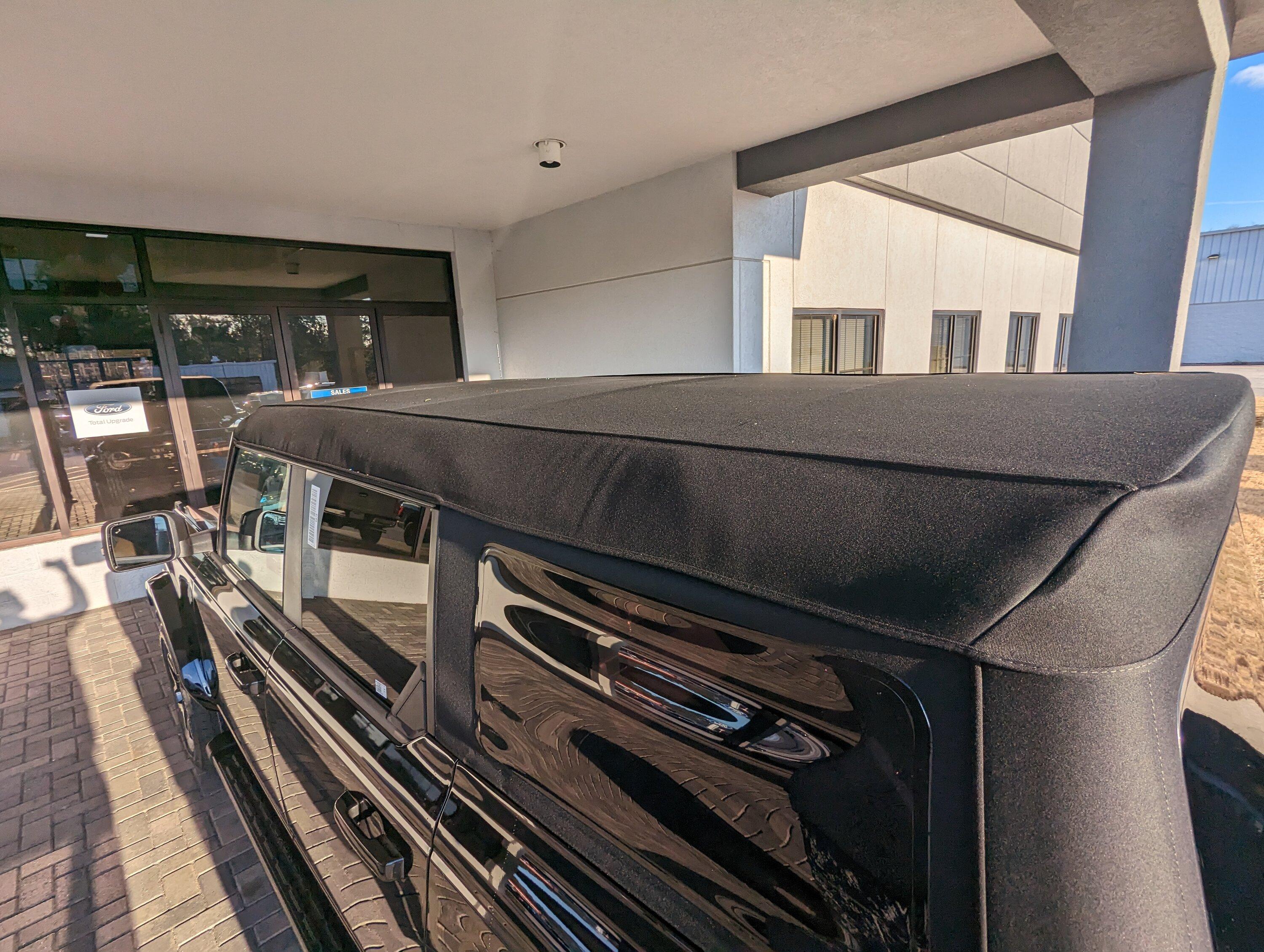 Ford Bronco Updated Soft Top design improvements spotted on 2023MY Bronco PXL_20230126_214938541