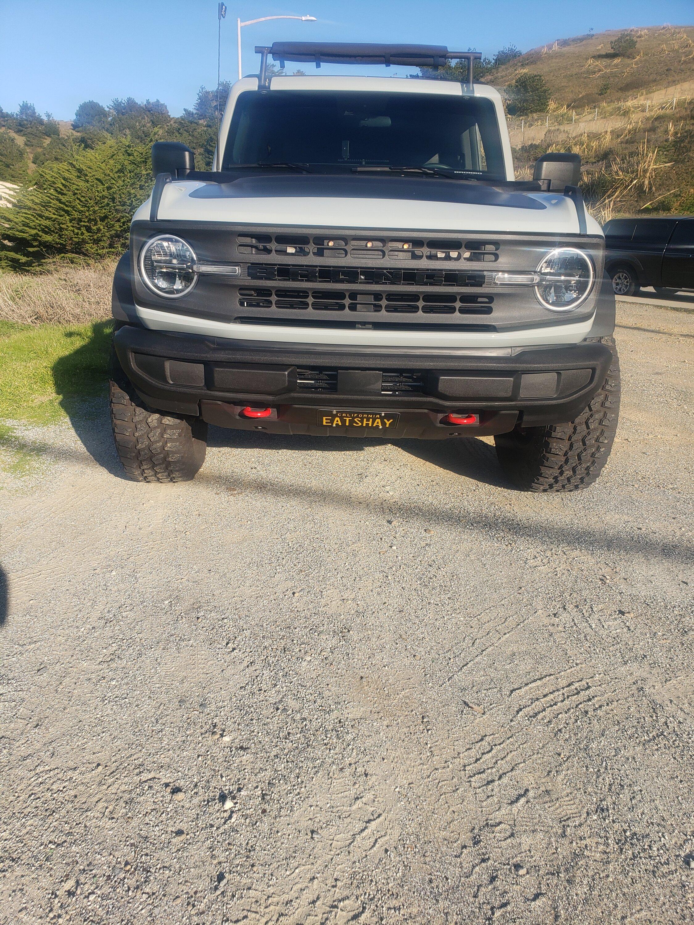 Ford Bronco Front License Plate Bracket recommendations? 20230126_155119