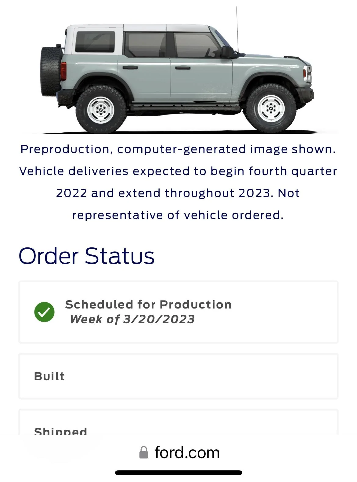 Ford Bronco Bronco Build Week 4/3/2023 D9452964-EBC0-43AD-BECC-E721B17B28A2