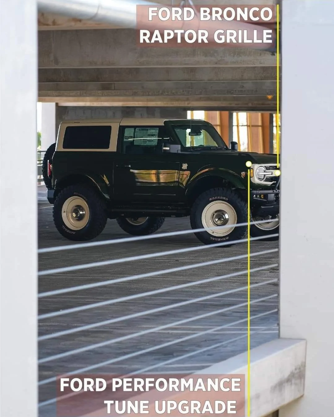 Ford Bronco Heritage Bronco Custom Build by Galpin Auto Sports | Land Rover Custom Green, 37" Tires, 20" Wheels, Raptor Grille & More Screenshot_20230128_170437_Facebook