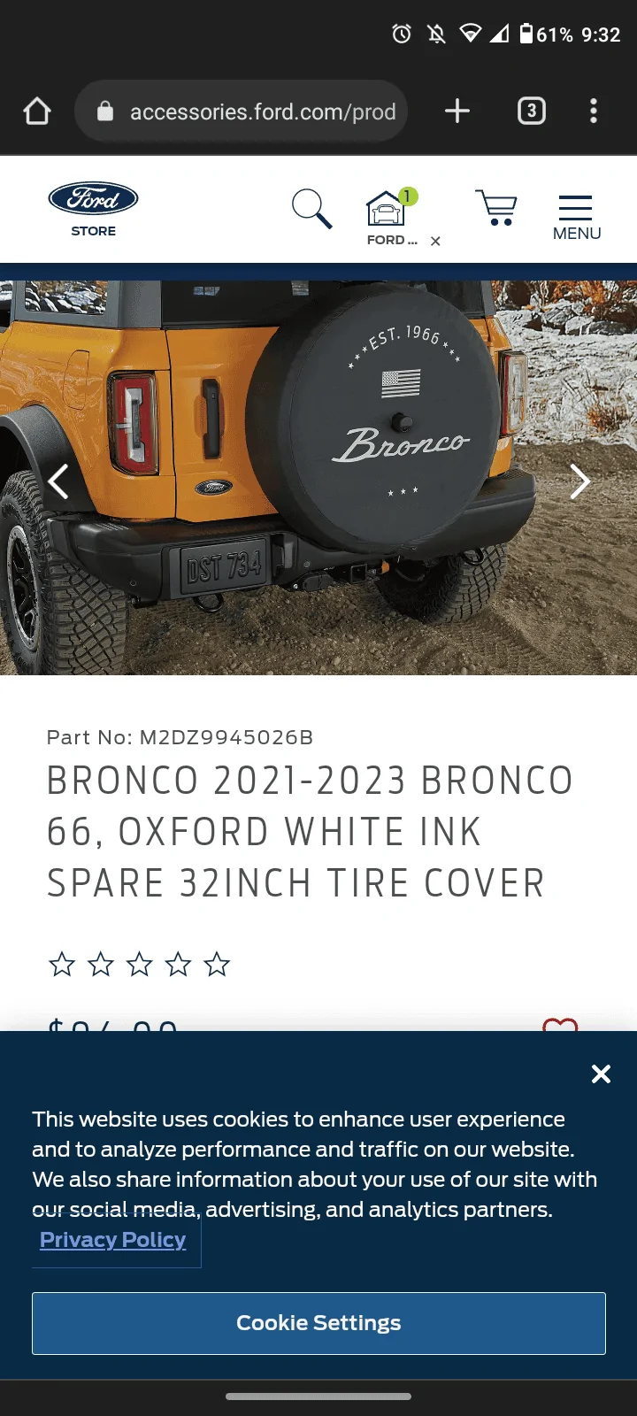 Ford Bronco Ford Accessory Tire cover Screenshot_20230129-213214