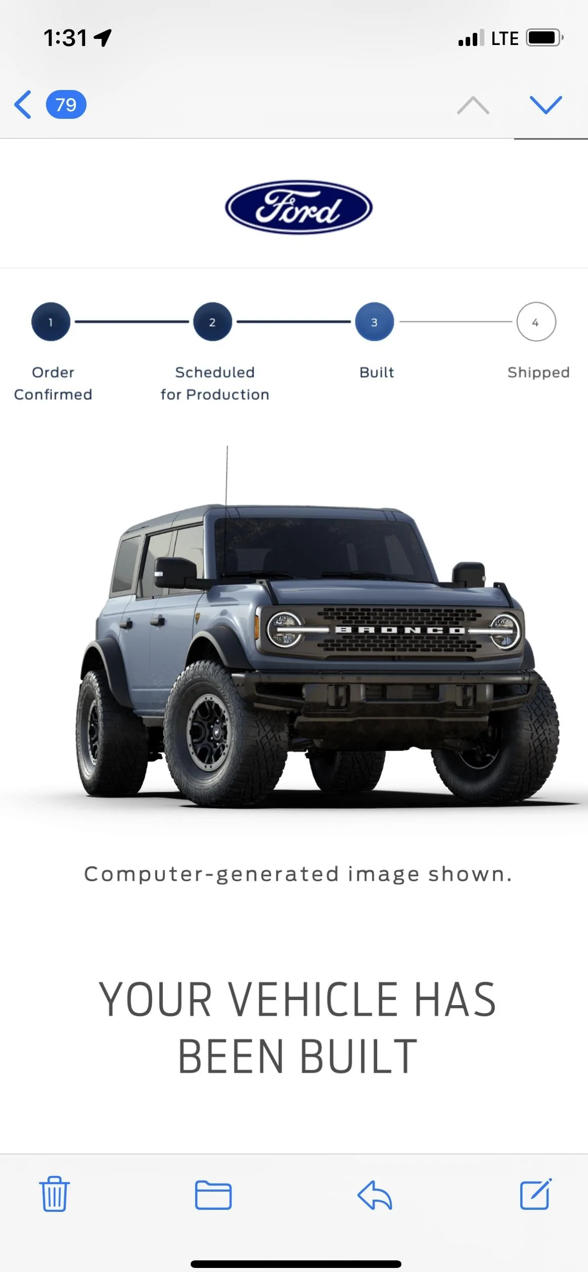Ford Bronco 01/23/2023 Build Week B869D169-307C-4BCF-8117-89626DE23208