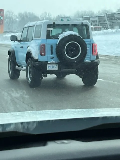 Ford Bronco Robin's Egg Blue Bronco Heritage Editions Spotted, both 2 and 4 door late last week IMG_9041