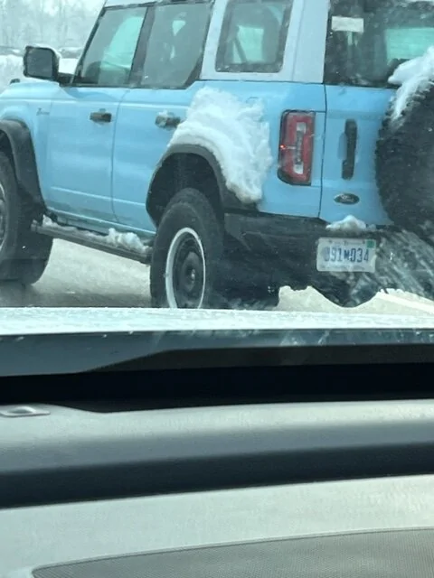 Ford Bronco Robin's Egg Blue Bronco Heritage Editions Spotted, both 2 and 4 door late last week IMG_9042