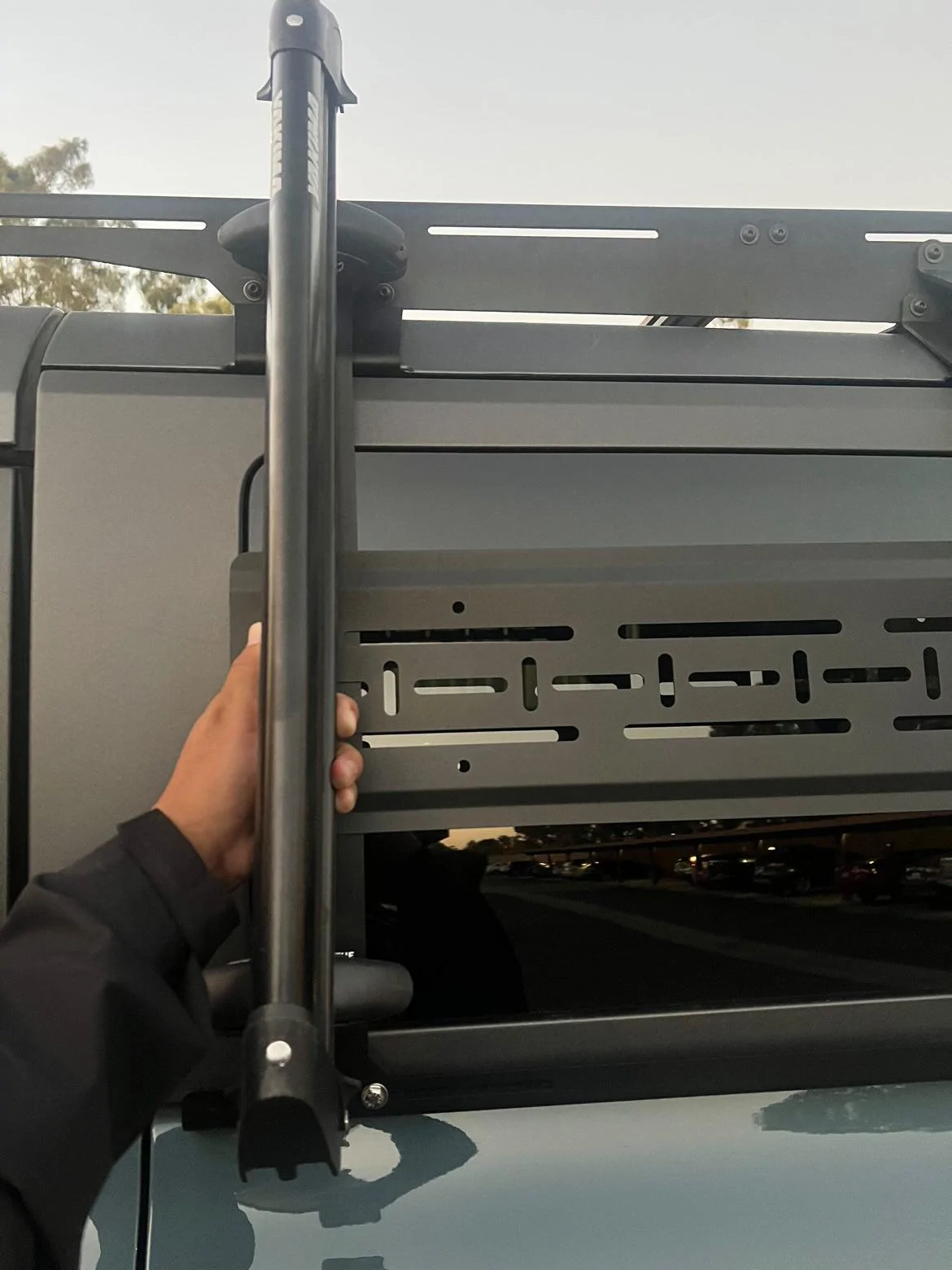 Ford Bronco Trailrax Pakrax snowboard mount installed F4BEF47C-C852-43F5-864B-768646019720