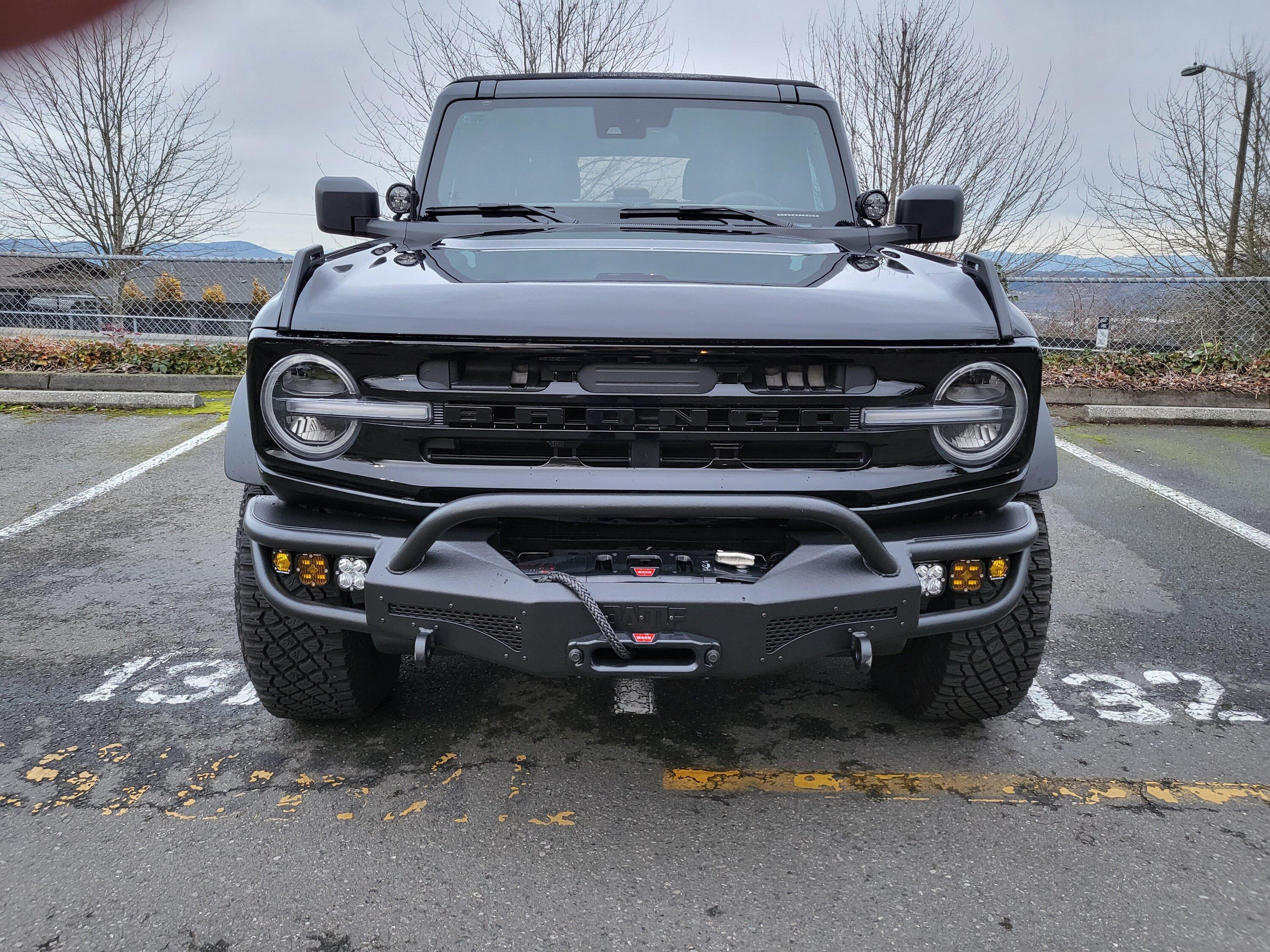 Ford Bronco BAMF Hybrid Bumper Installed 20230131_165054