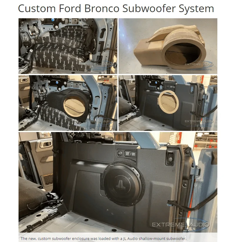 Ford Bronco Custom Ford Bronco Subwoofer System 1675283517993