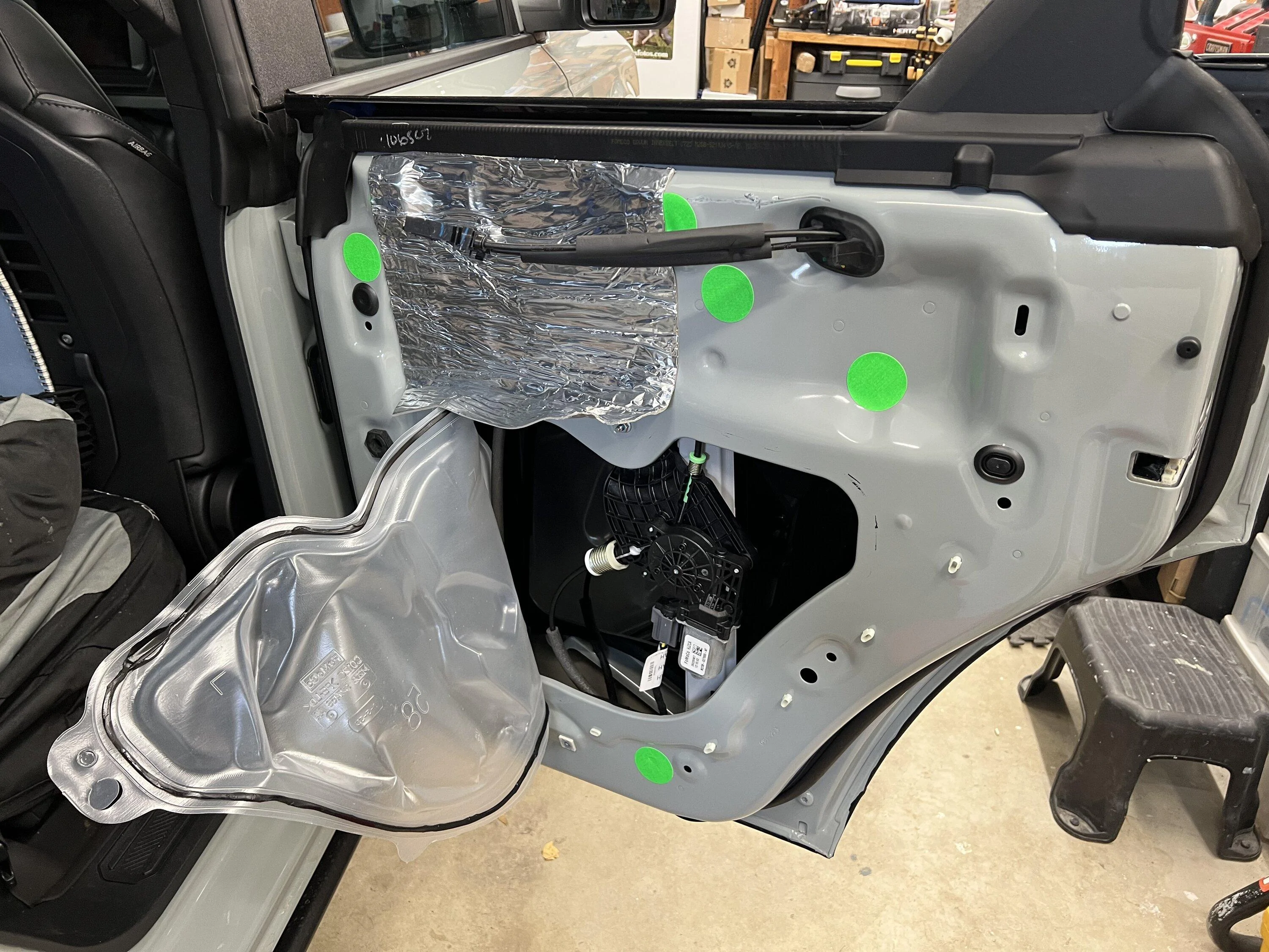 Ford Bronco Door , side panels , cargo floor - sound deadening Day 2 8A351380-4267-4C92-BB21-B44F6846A0AF