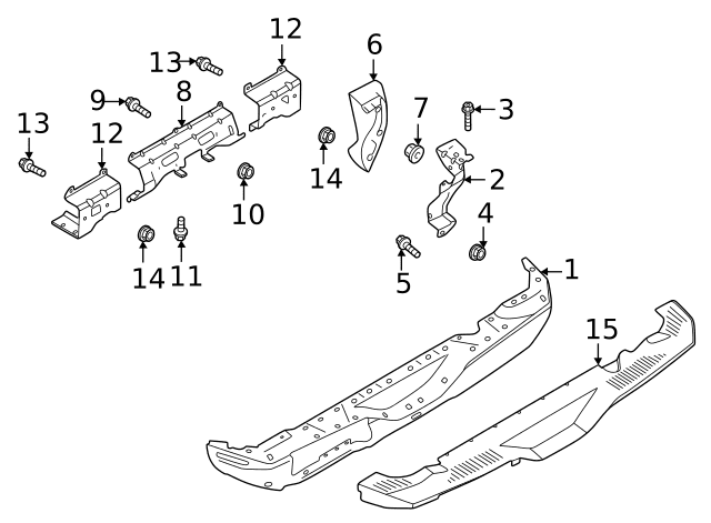 Ford Bronco OEM Steel Bumper part numbers? 1675359085576