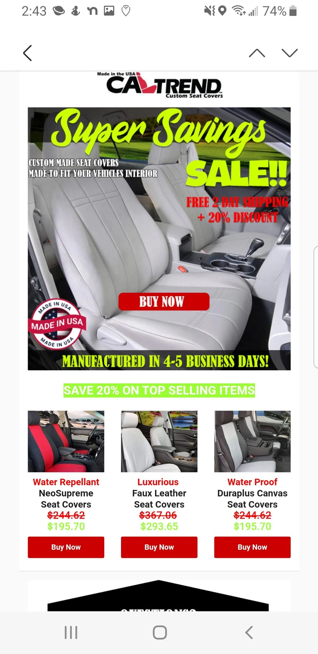 Ford Bronco 2 Door Seat Cover Options? Screenshot_20230202-144303_Email