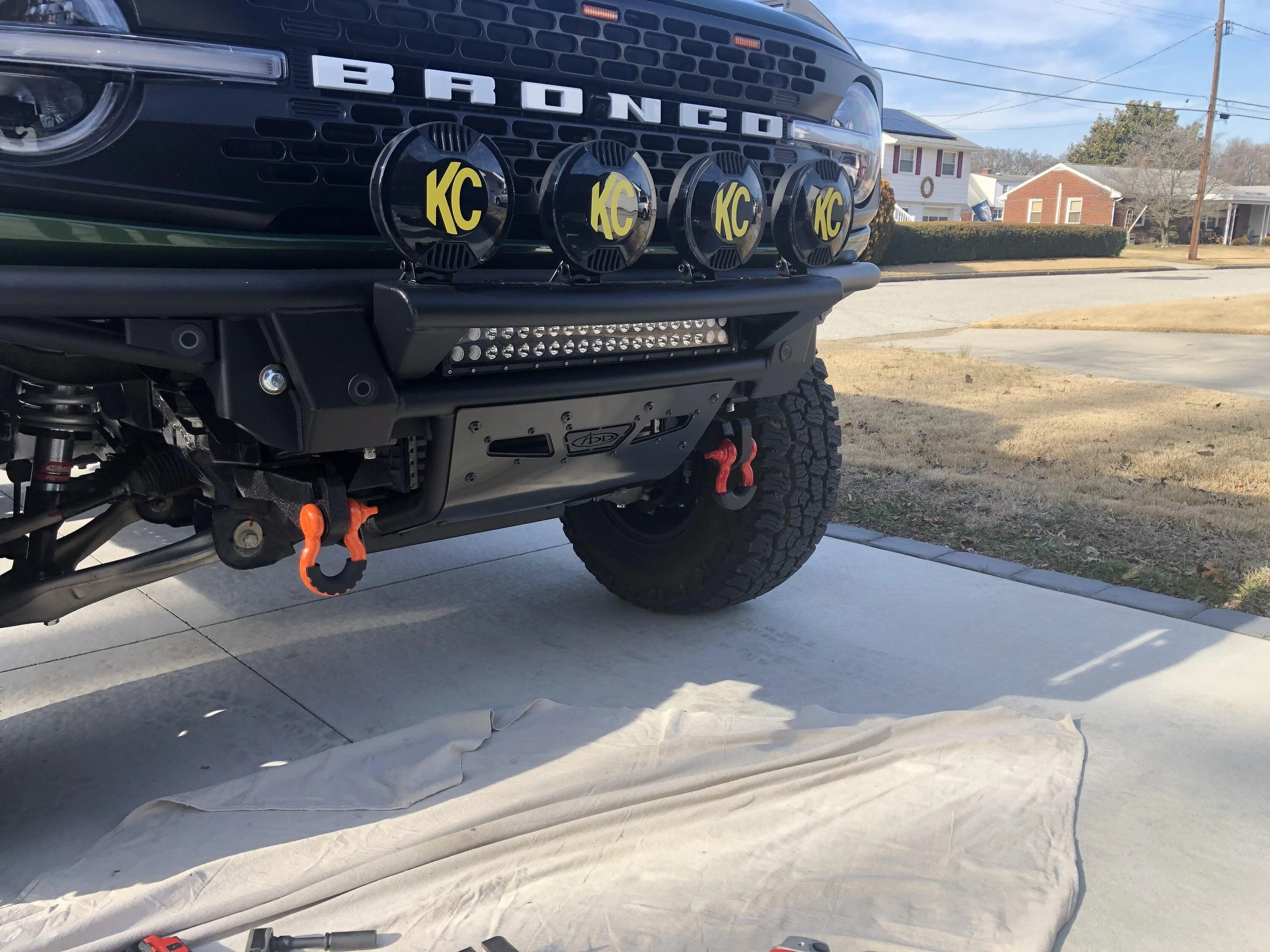 Ford Bronco ADD Pro Front Bumper & KC Lites Install. 9CB356B0-A569-40F1-BACF-5F08A505A41A