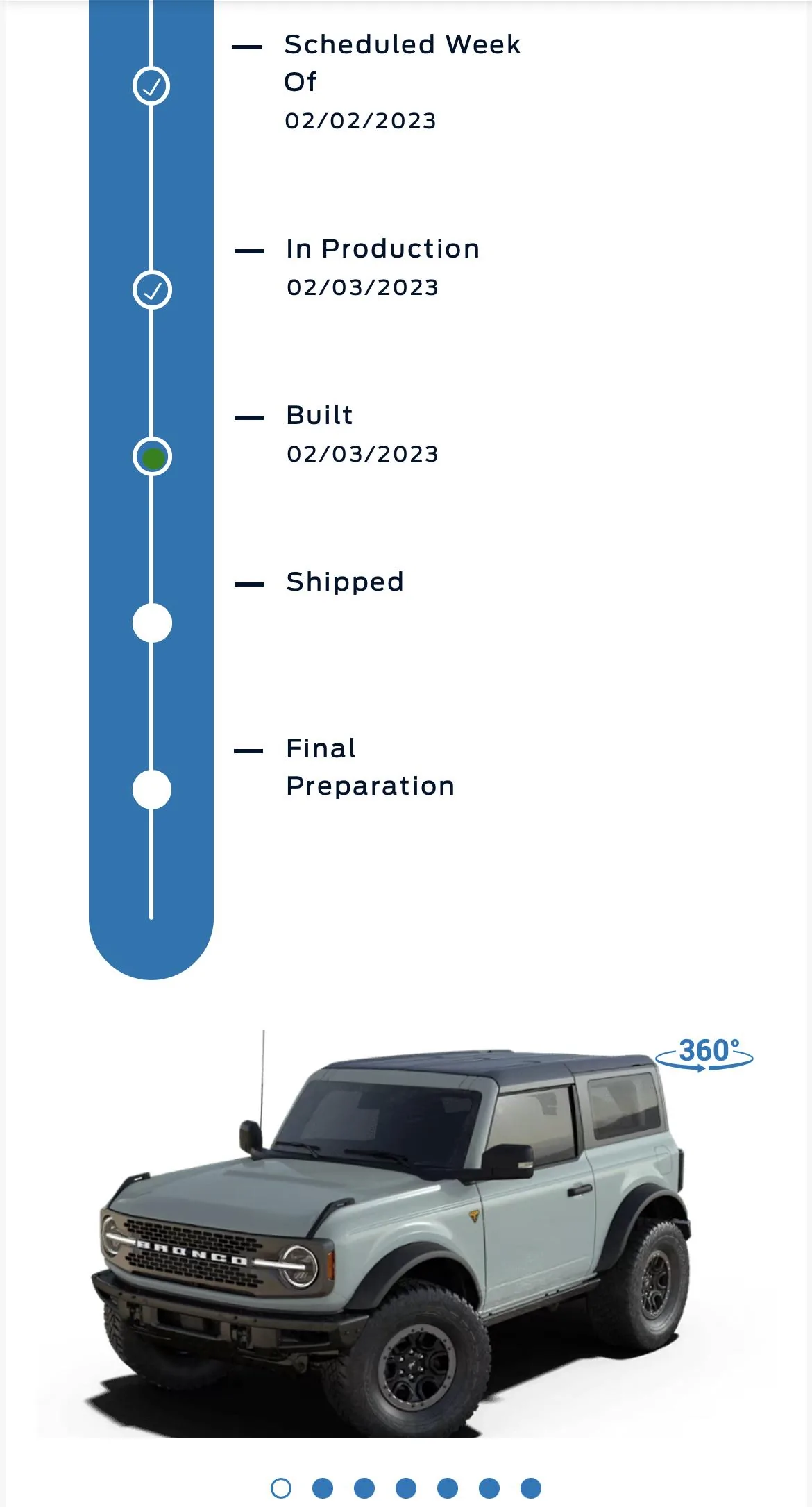 Ford Bronco 01/30/2023 Build Week w/Spreadsheet ECDCAB5E-3E0F-419A-9B42-141A0187E2AB